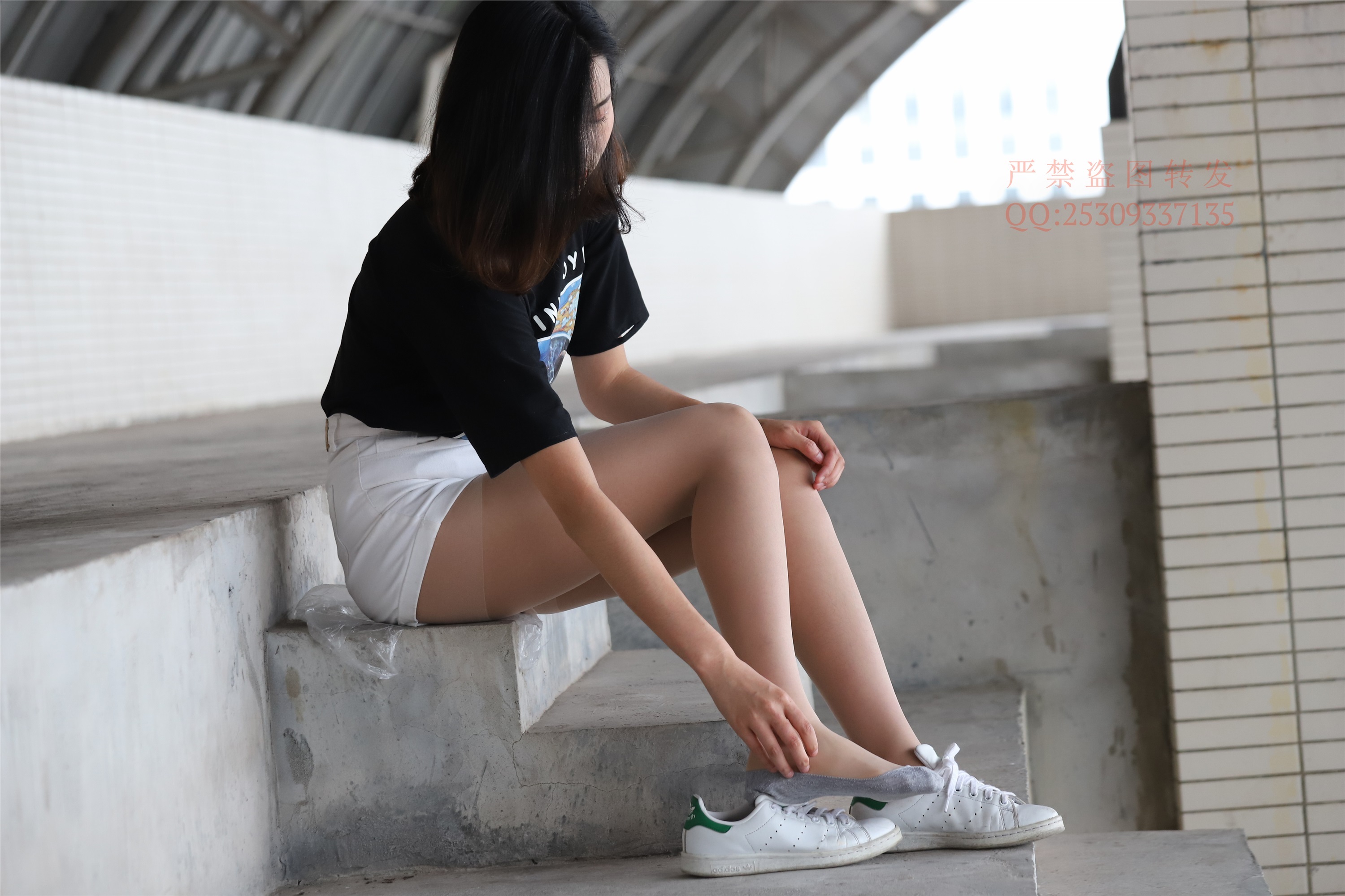 大西瓜套图 2018 7.8月活动模特二贝壳头户外肉si船袜2