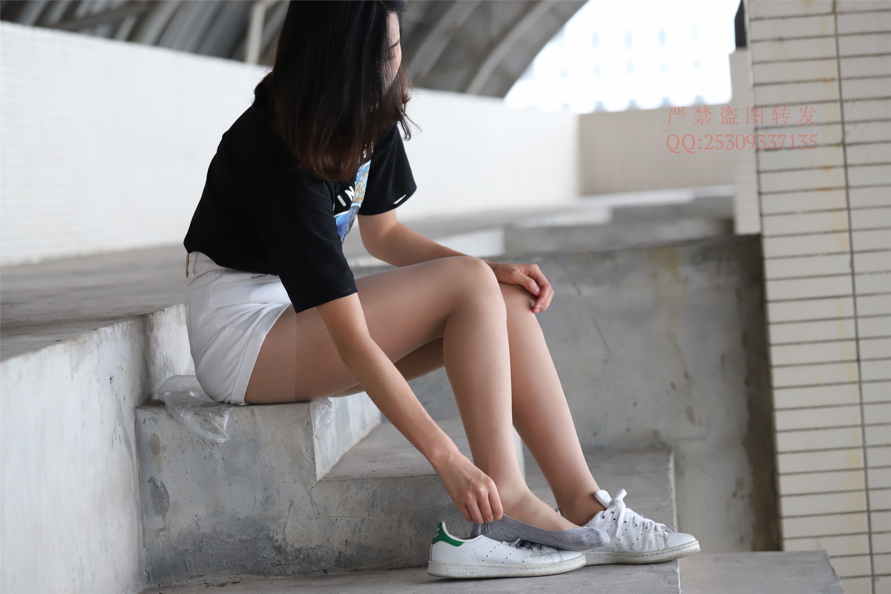 大西瓜套图 2018 7.8月活动模特二贝壳头户外肉si船袜2