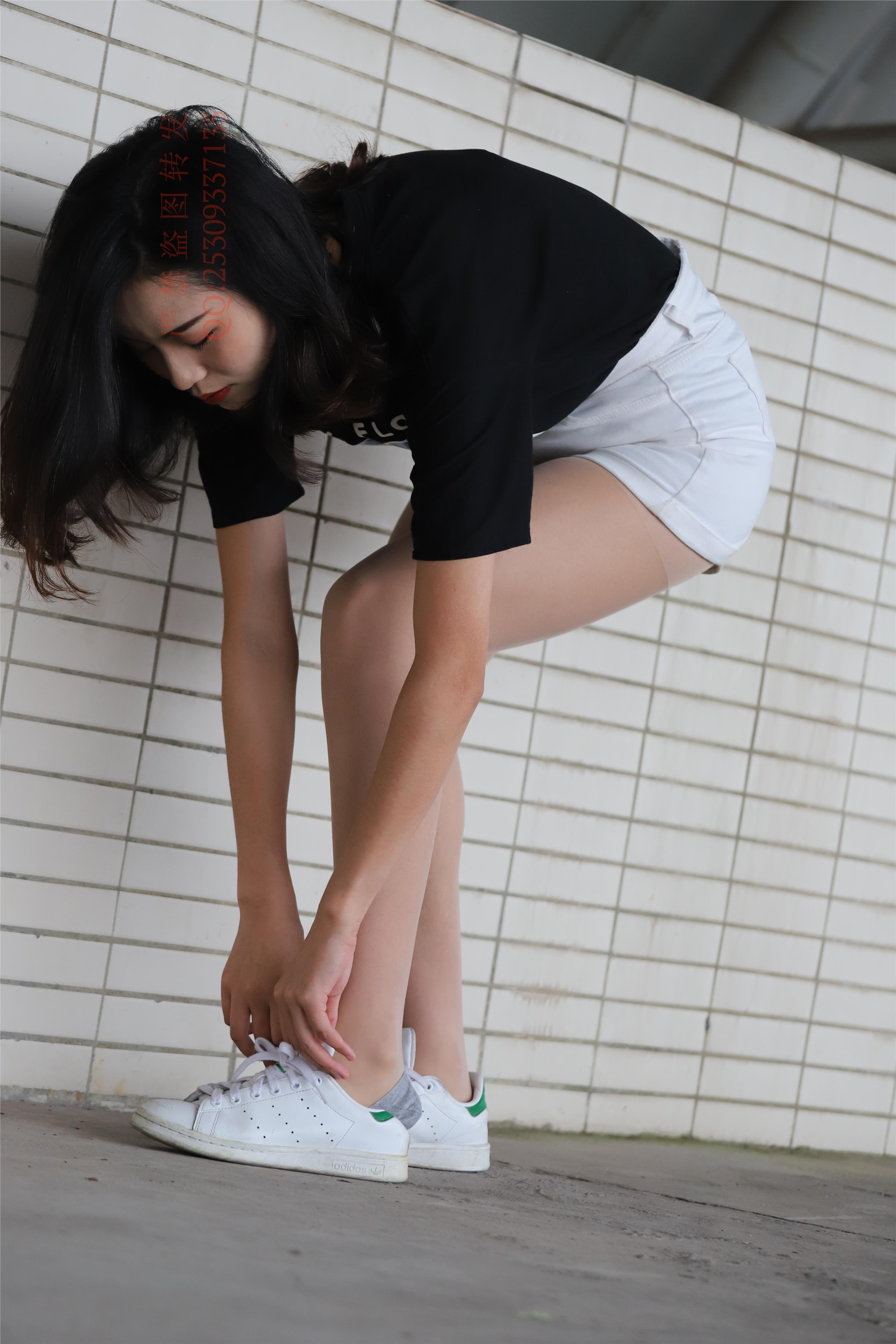 大西瓜套图 2018 7.8月活动模特二贝壳头户外肉si船袜2