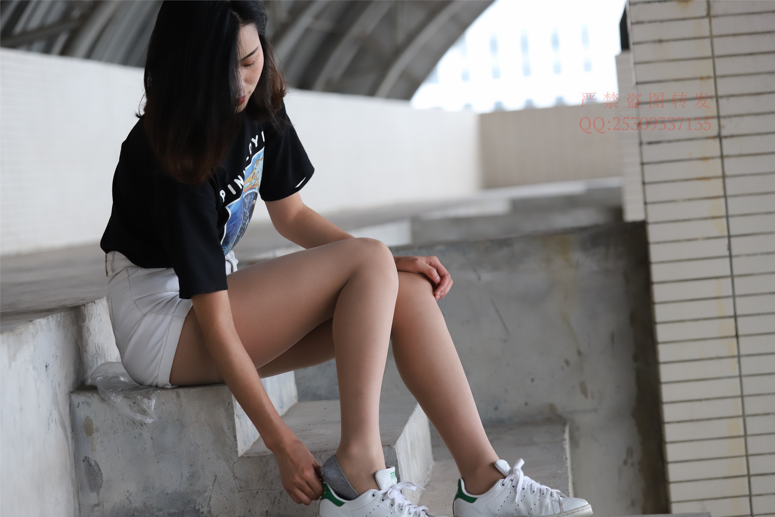 大西瓜套图 2018 7.8月活动模特二贝壳头户外肉si船袜2