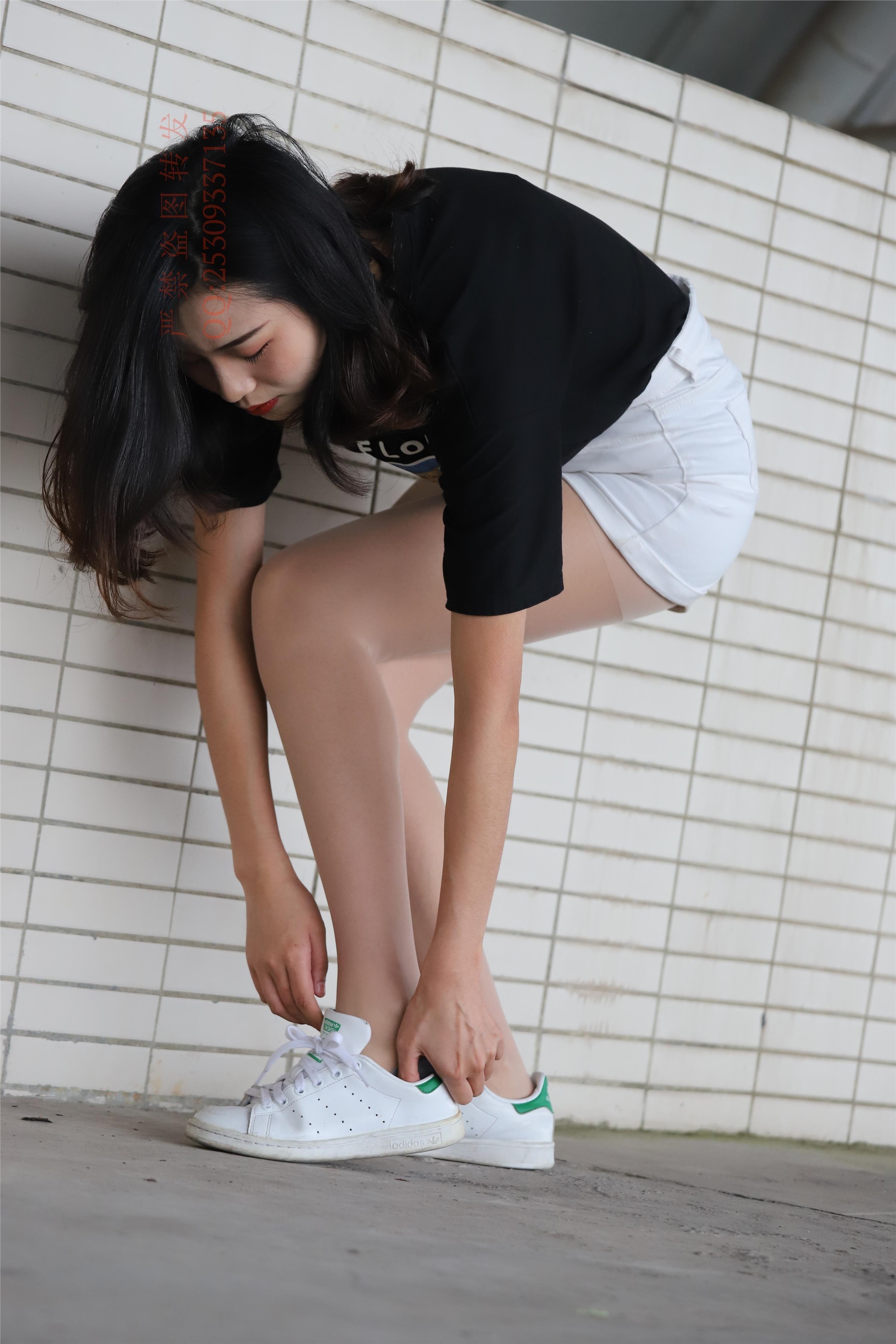 大西瓜套图 2018 7.8月活动模特二贝壳头户外肉si船袜2