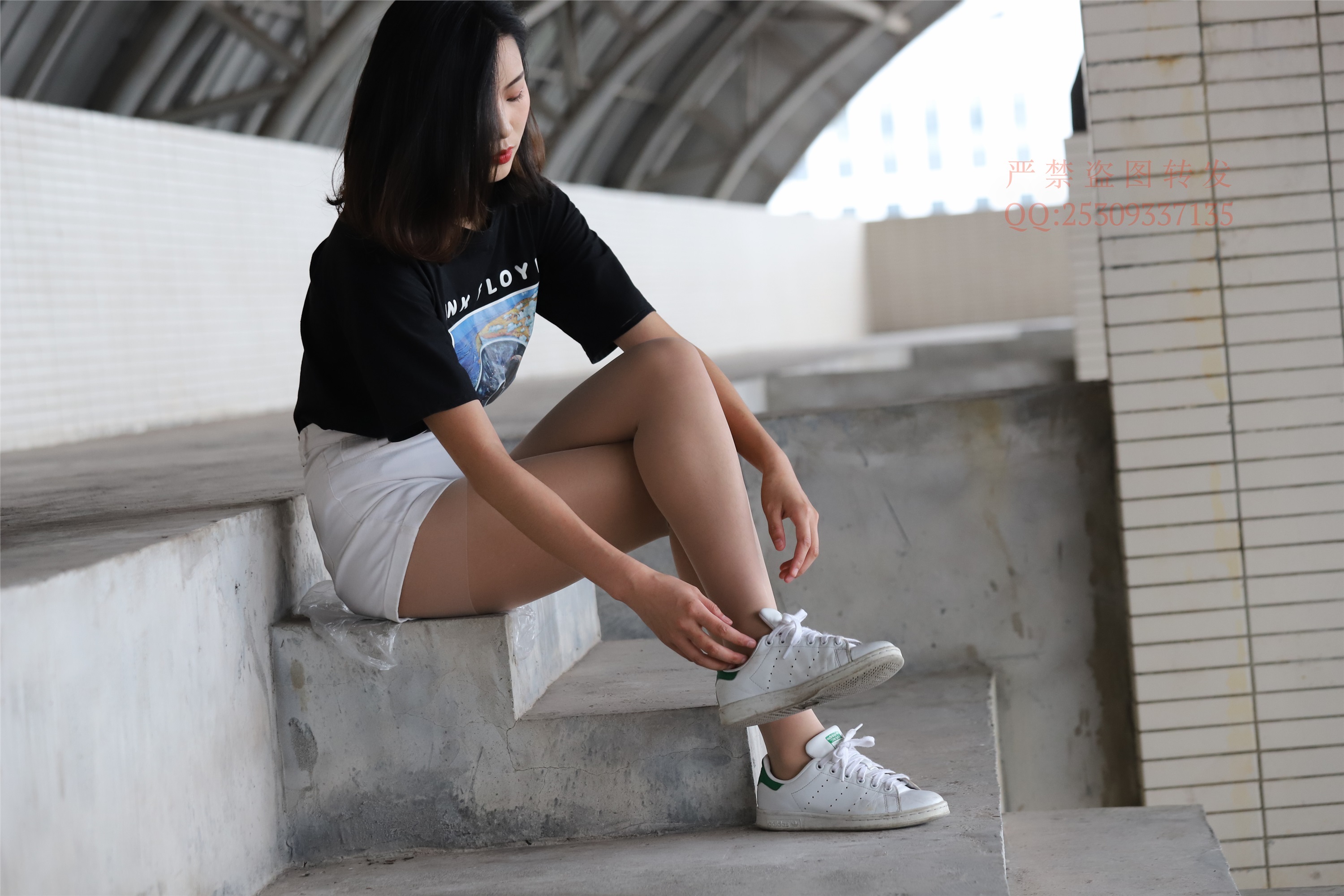 大西瓜套图 2018 7.8月活动模特二贝壳头户外肉si船袜2