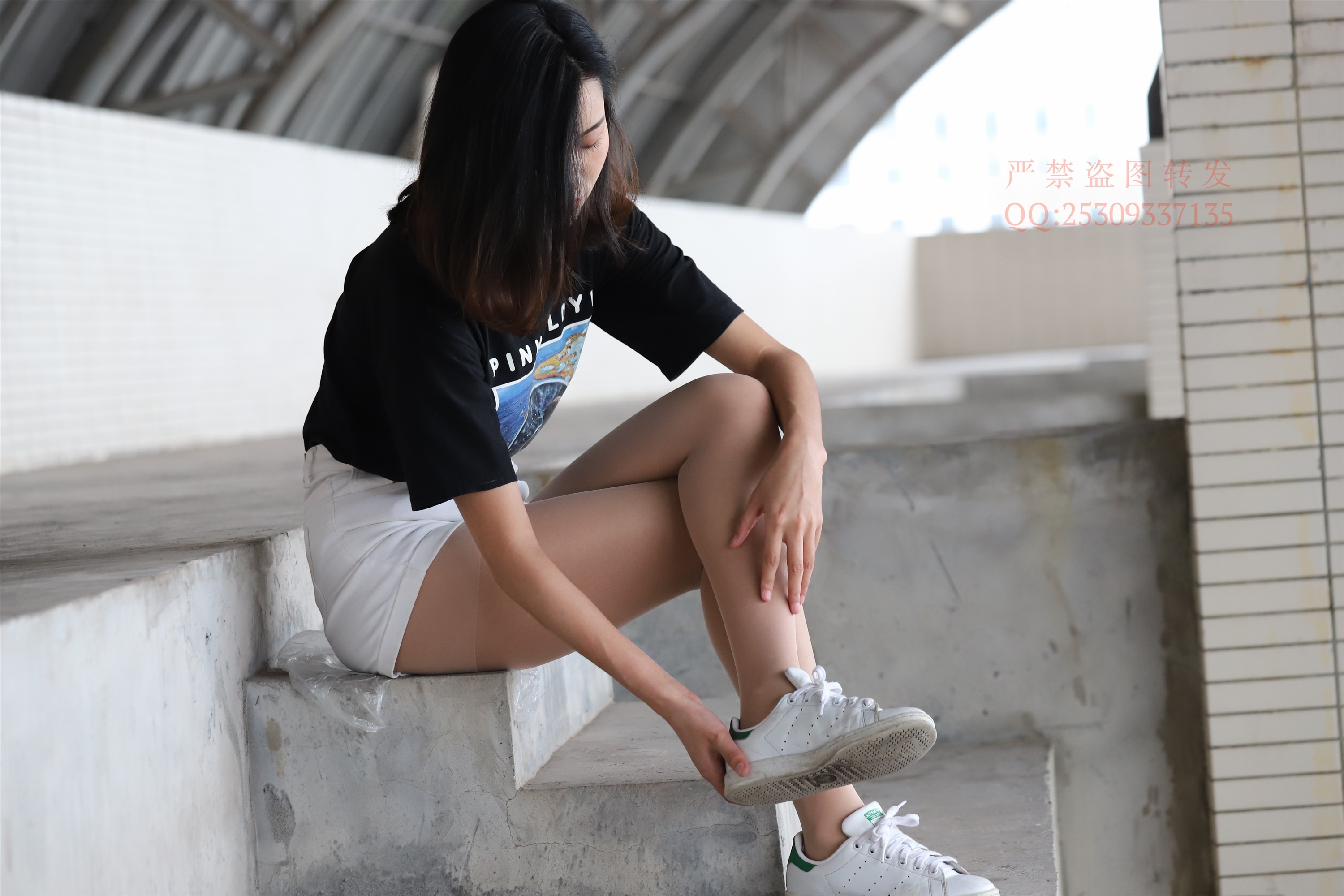 大西瓜套图 2018 7.8月活动模特二贝壳头户外肉si船袜2