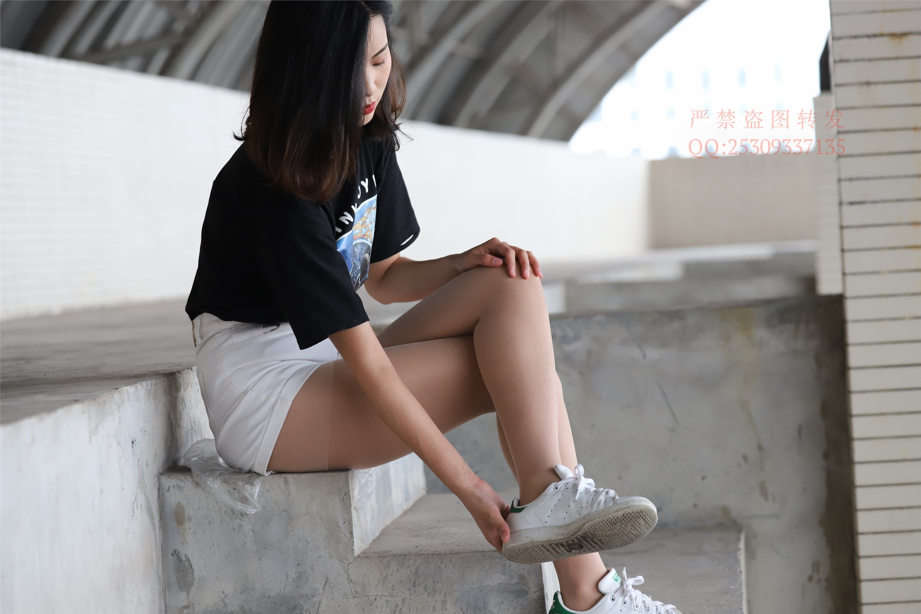 大西瓜套图 2018 7.8月活动模特二贝壳头户外肉si船袜2