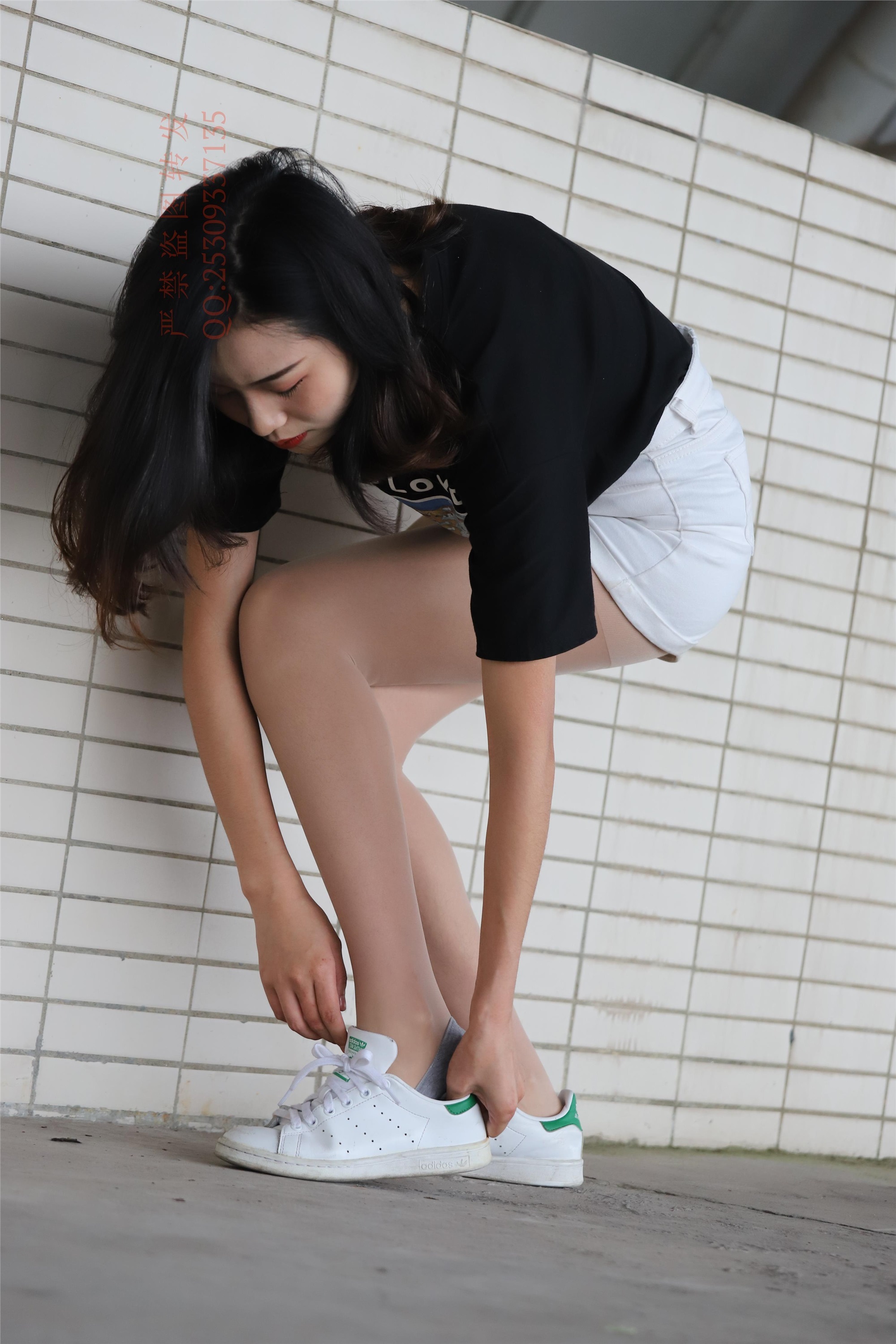 大西瓜套图 2018 7.8月活动模特二贝壳头户外肉si船袜2