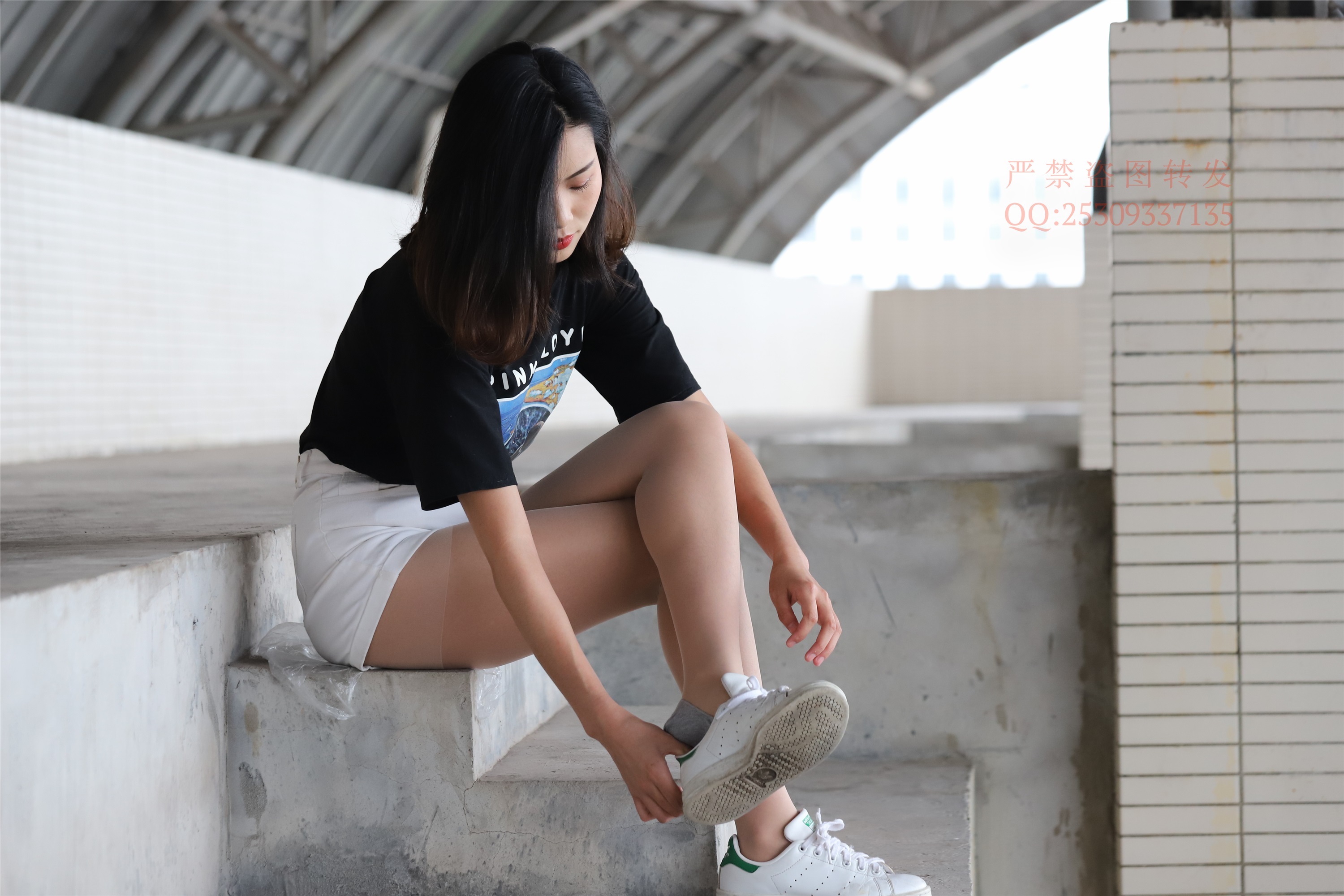 大西瓜套图 2018 7.8月活动模特二贝壳头户外肉si船袜2