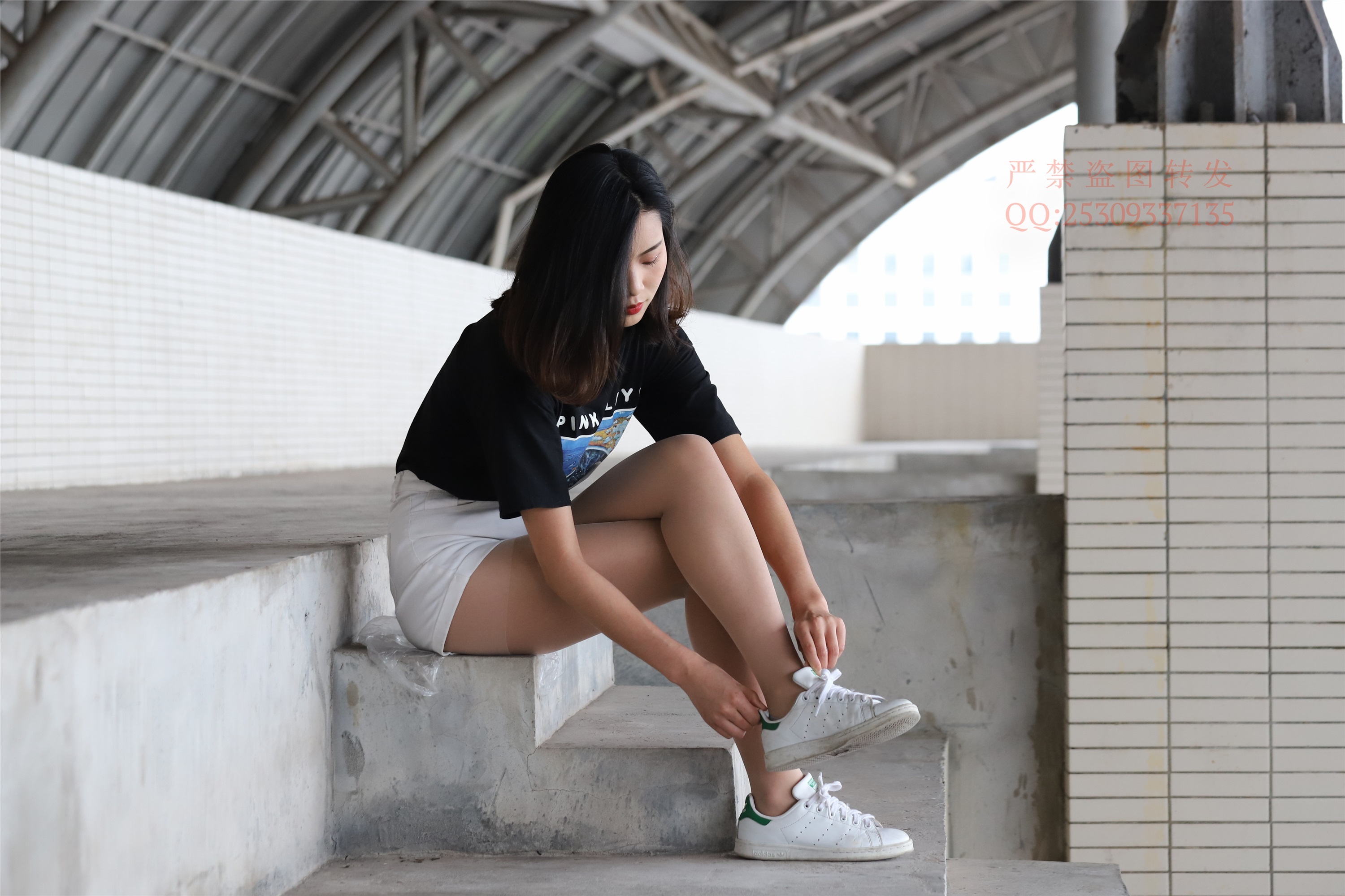 大西瓜套图 2018 7.8月活动模特二贝壳头户外肉si船袜2