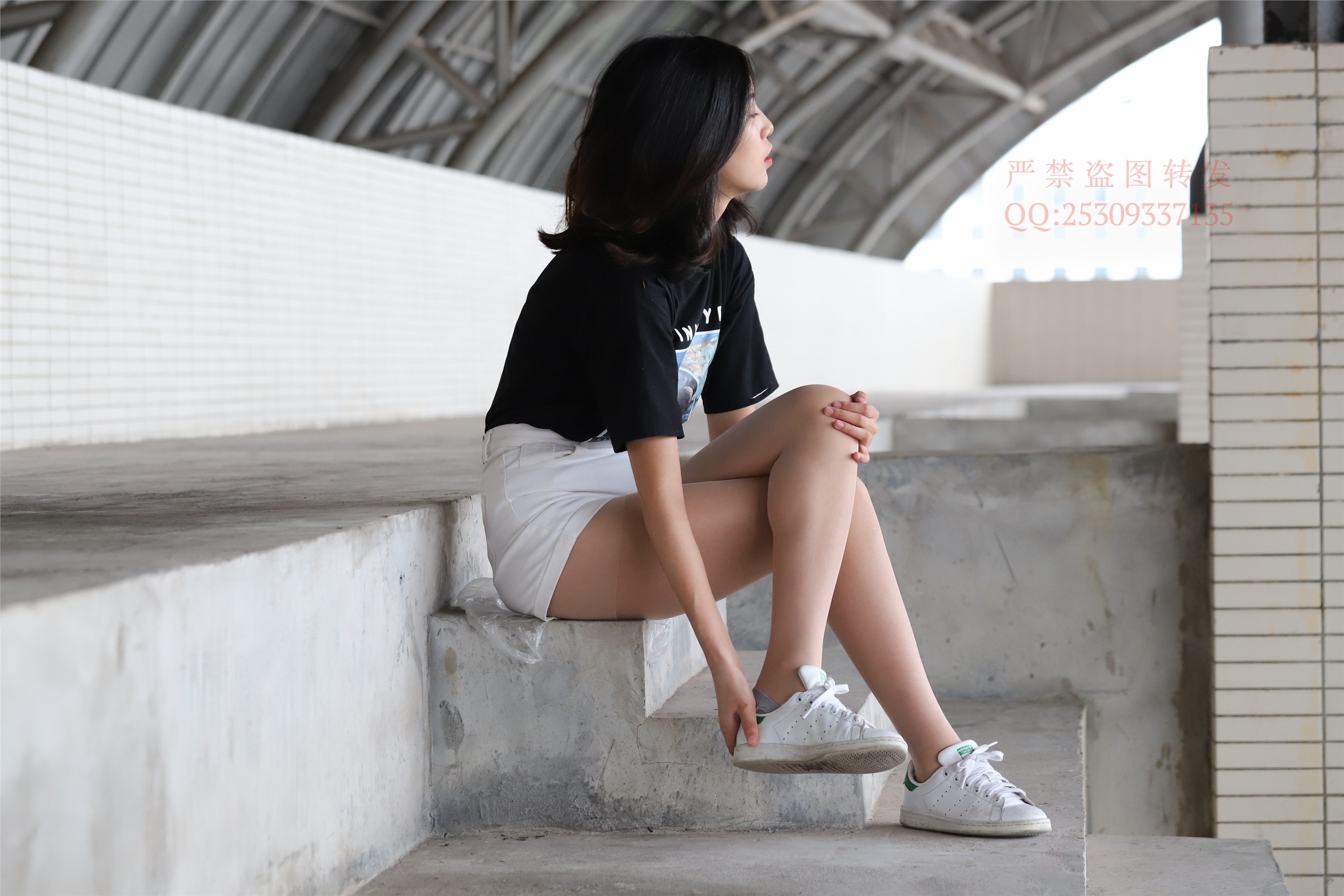 大西瓜套图 2018 7.8月活动模特二贝壳头户外肉si船袜2