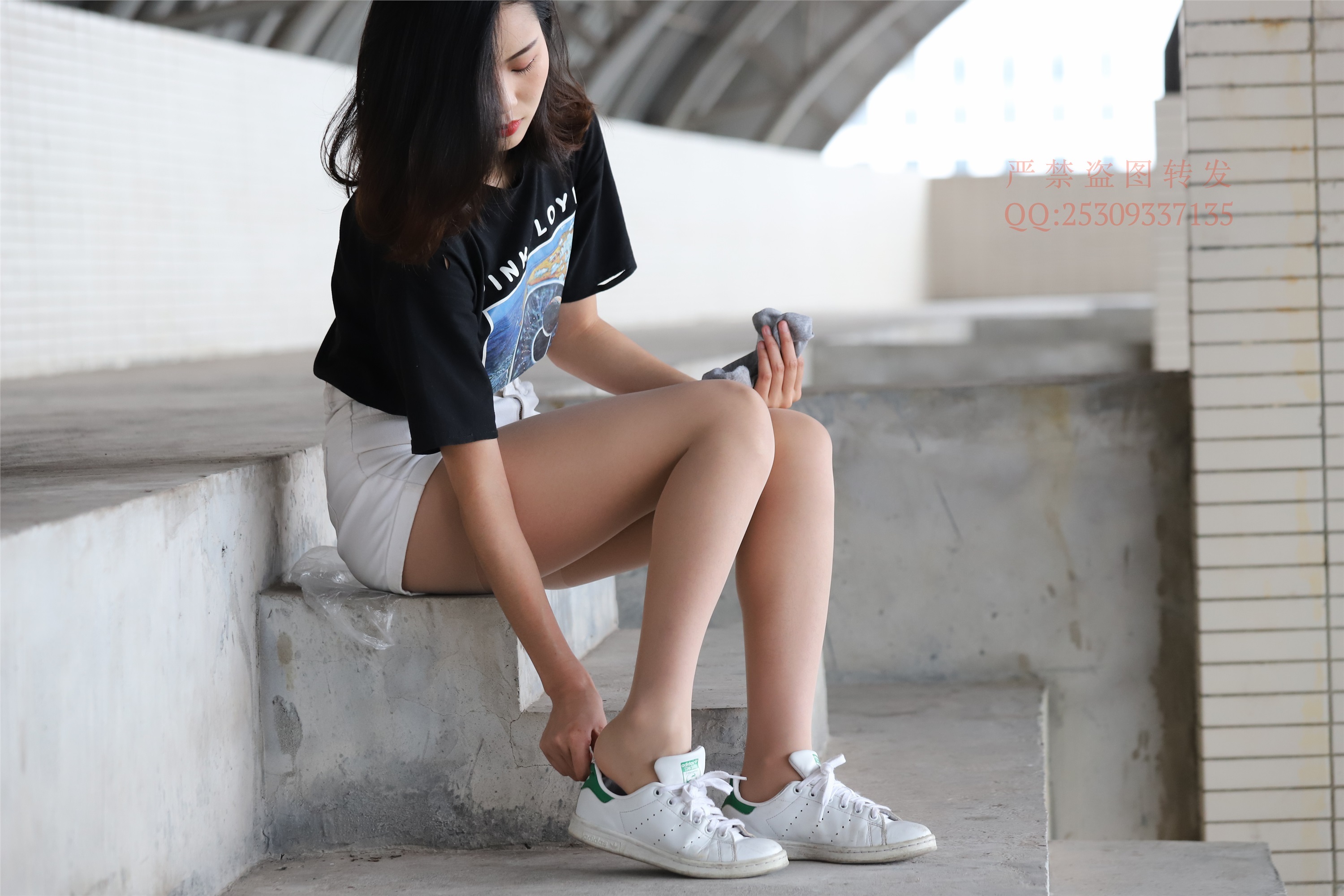 大西瓜套图 2018 7.8月活动模特二贝壳头户外肉si船袜3