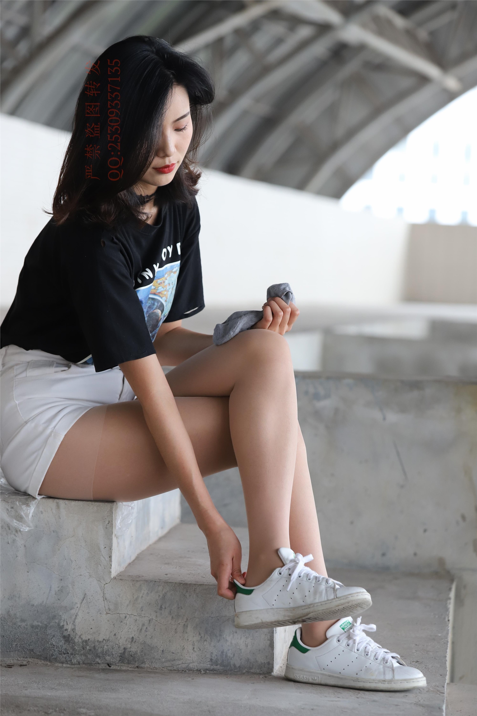 大西瓜套图 2018 7.8月活动模特二贝壳头户外肉si船袜3