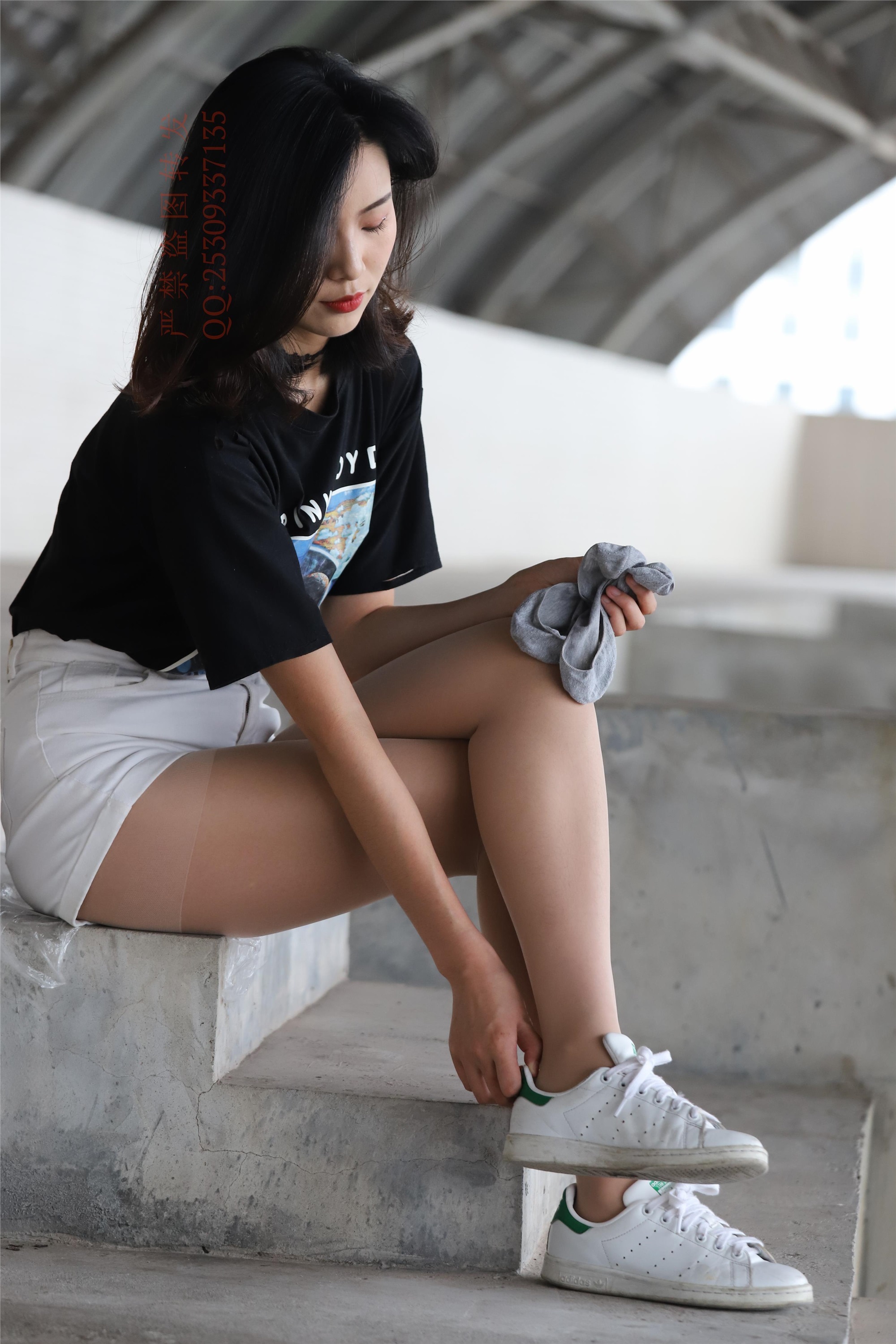 大西瓜套图 2018 7.8月活动模特二贝壳头户外肉si船袜3