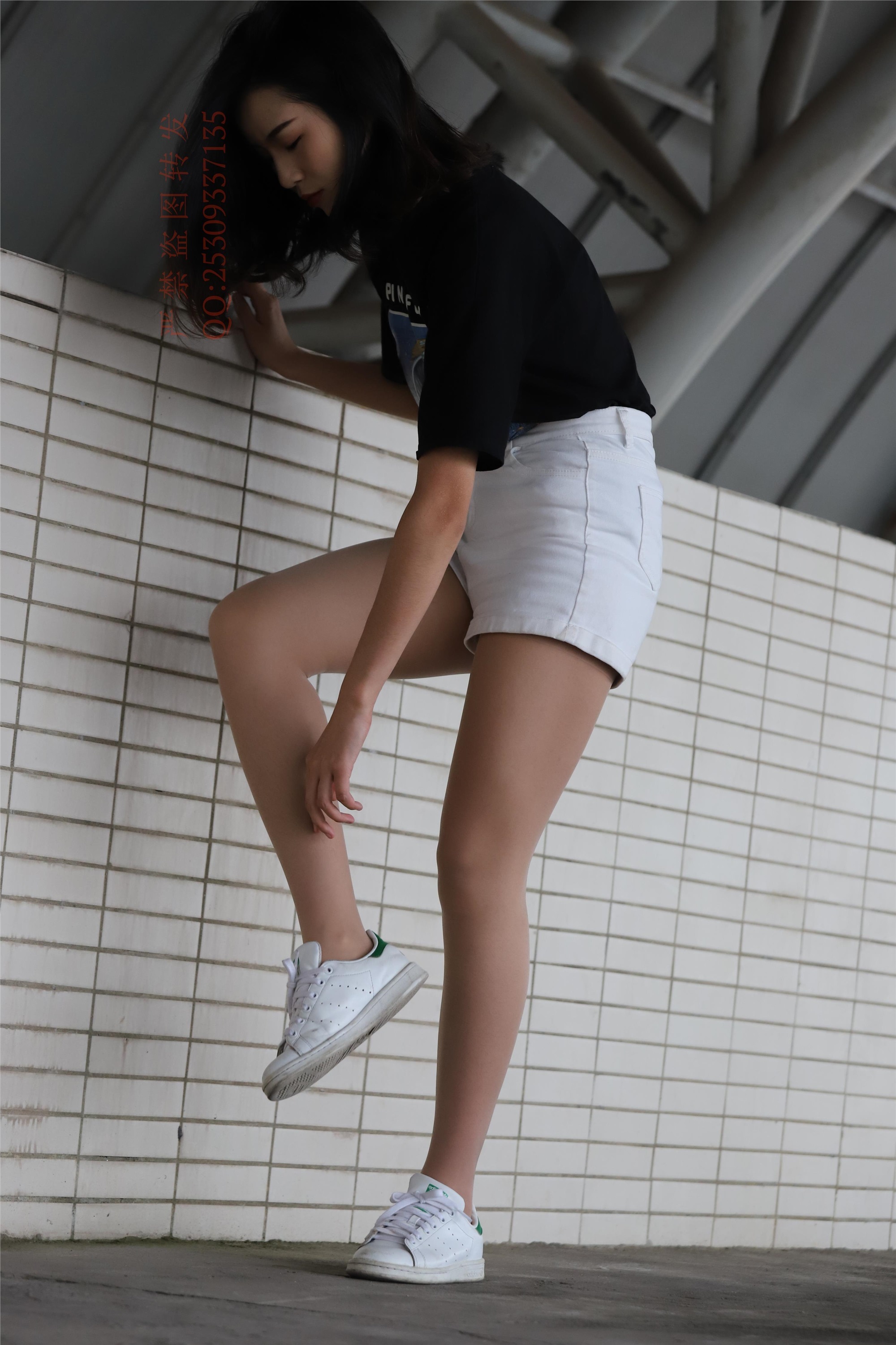 大西瓜套图 2018 7.8月活动模特二贝壳头户外肉si船袜3