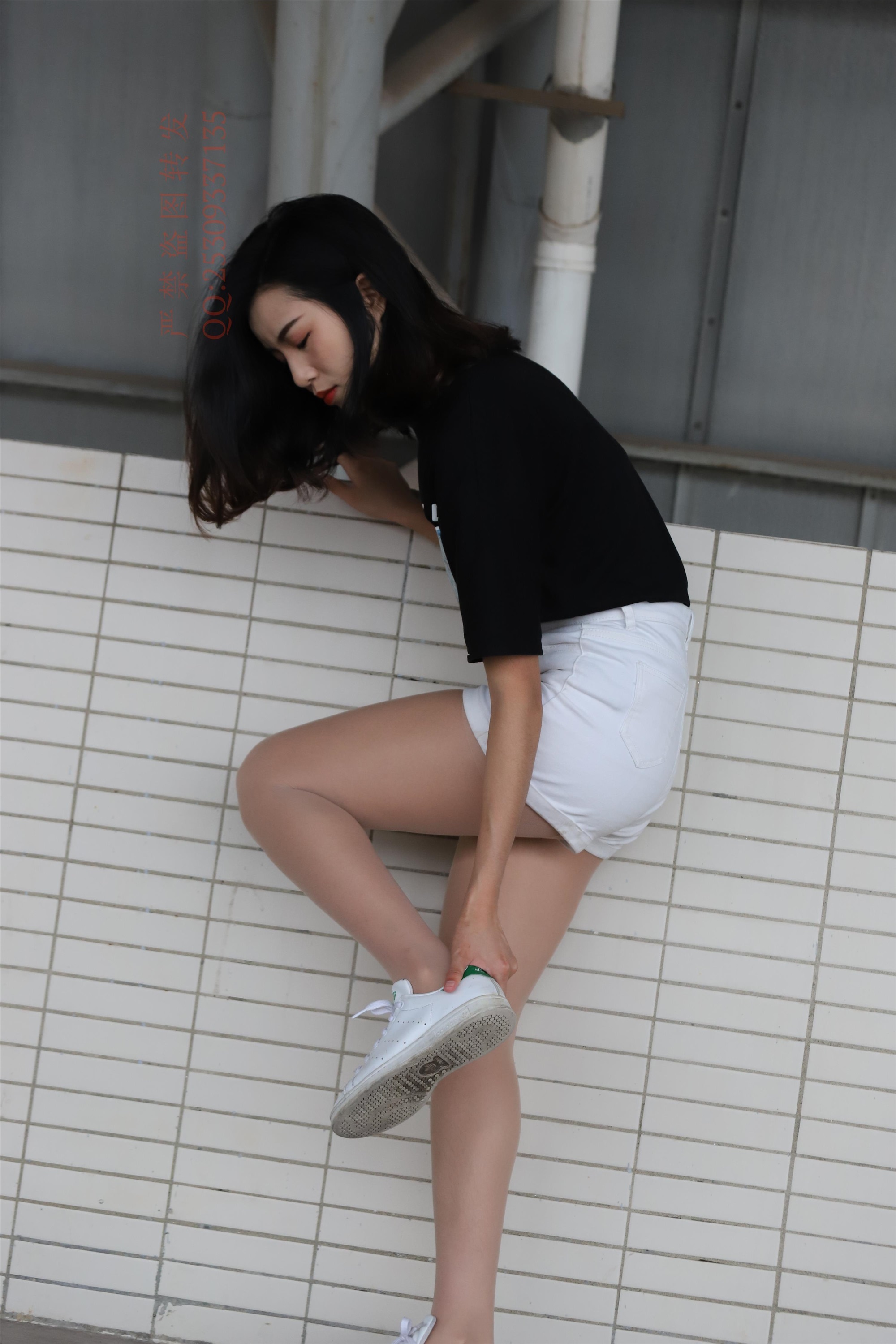 大西瓜套图 2018 7.8月活动模特二贝壳头户外肉si船袜3