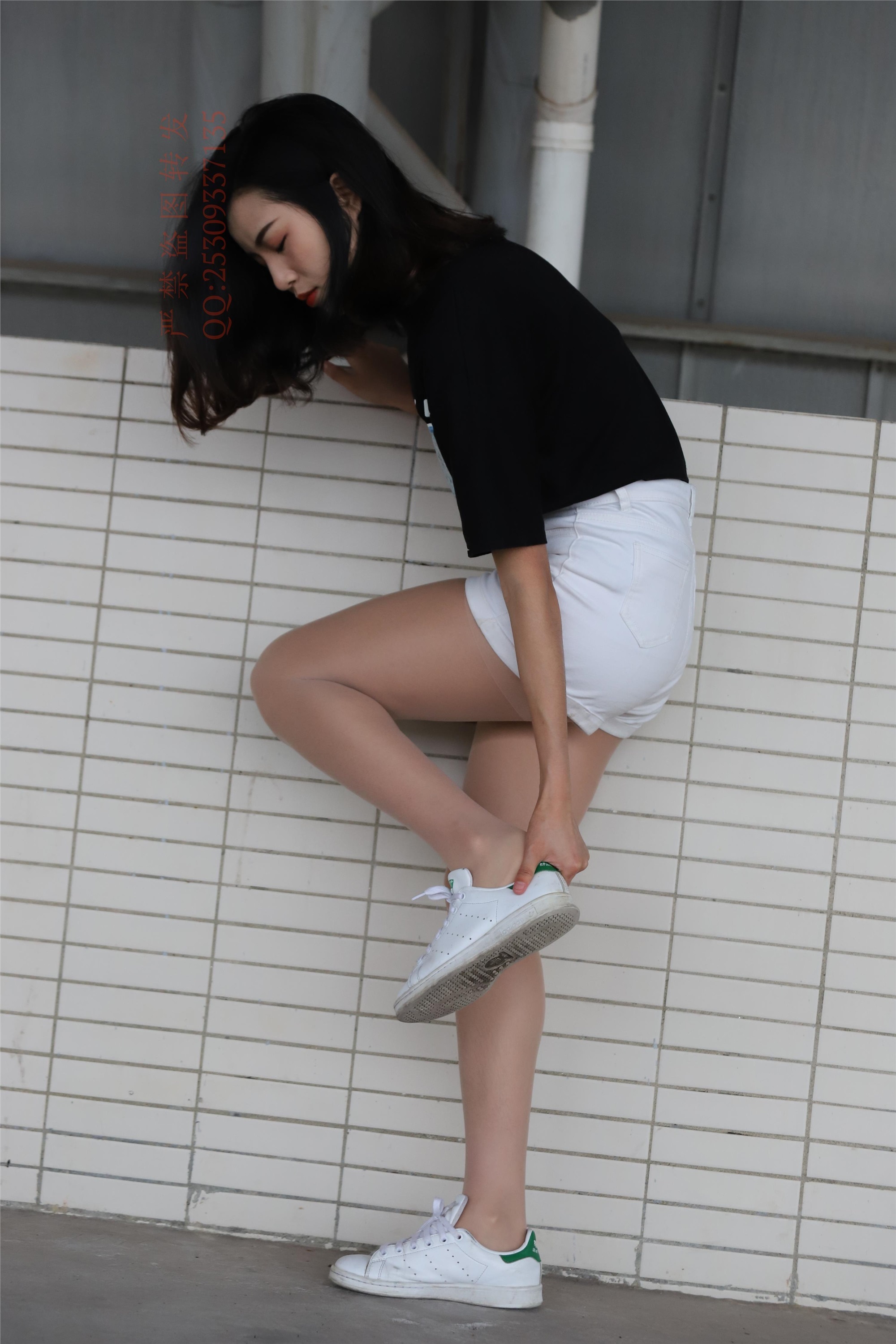 大西瓜套图 2018 7.8月活动模特二贝壳头户外肉si船袜3