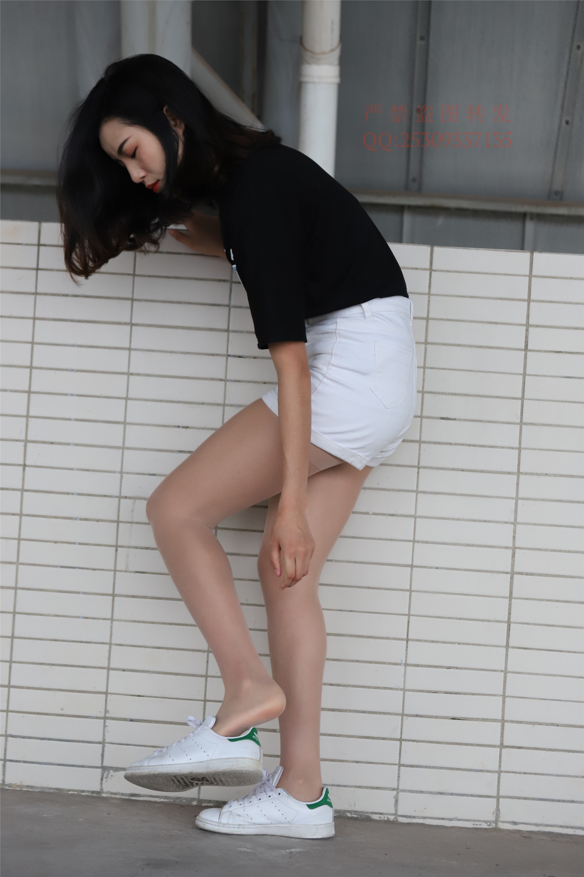 大西瓜套图 2018 7.8月活动模特二贝壳头户外肉si船袜3