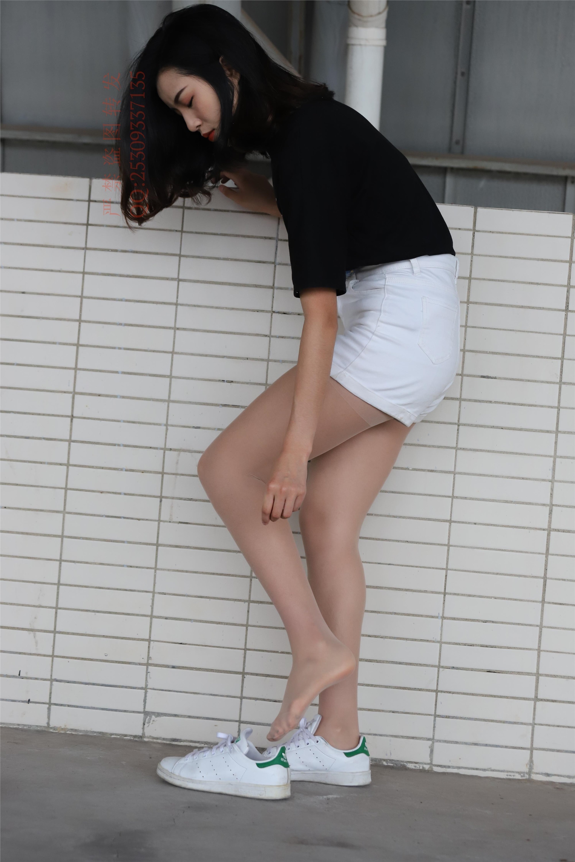 大西瓜套图 2018 7.8月活动模特二贝壳头户外肉si船袜3