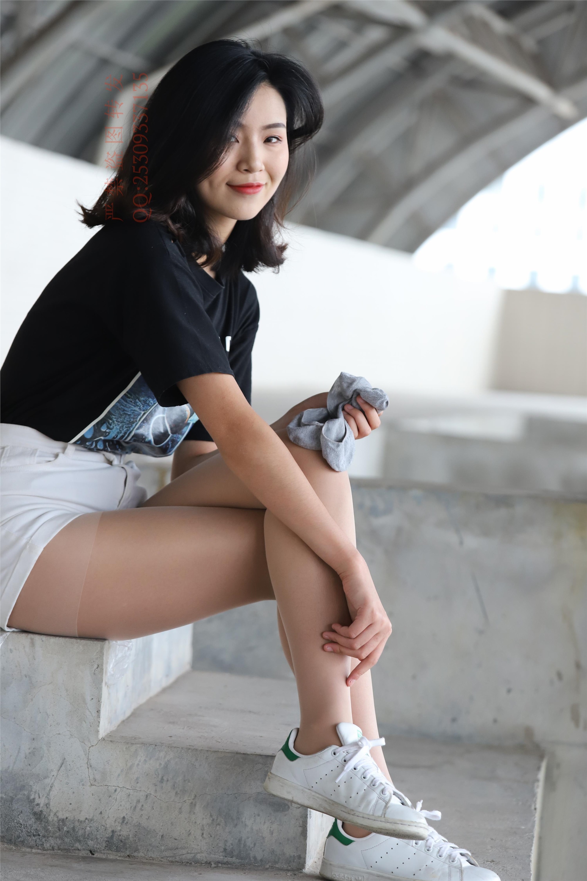 大西瓜套图 2018 7.8月活动模特二贝壳头户外肉si船袜3