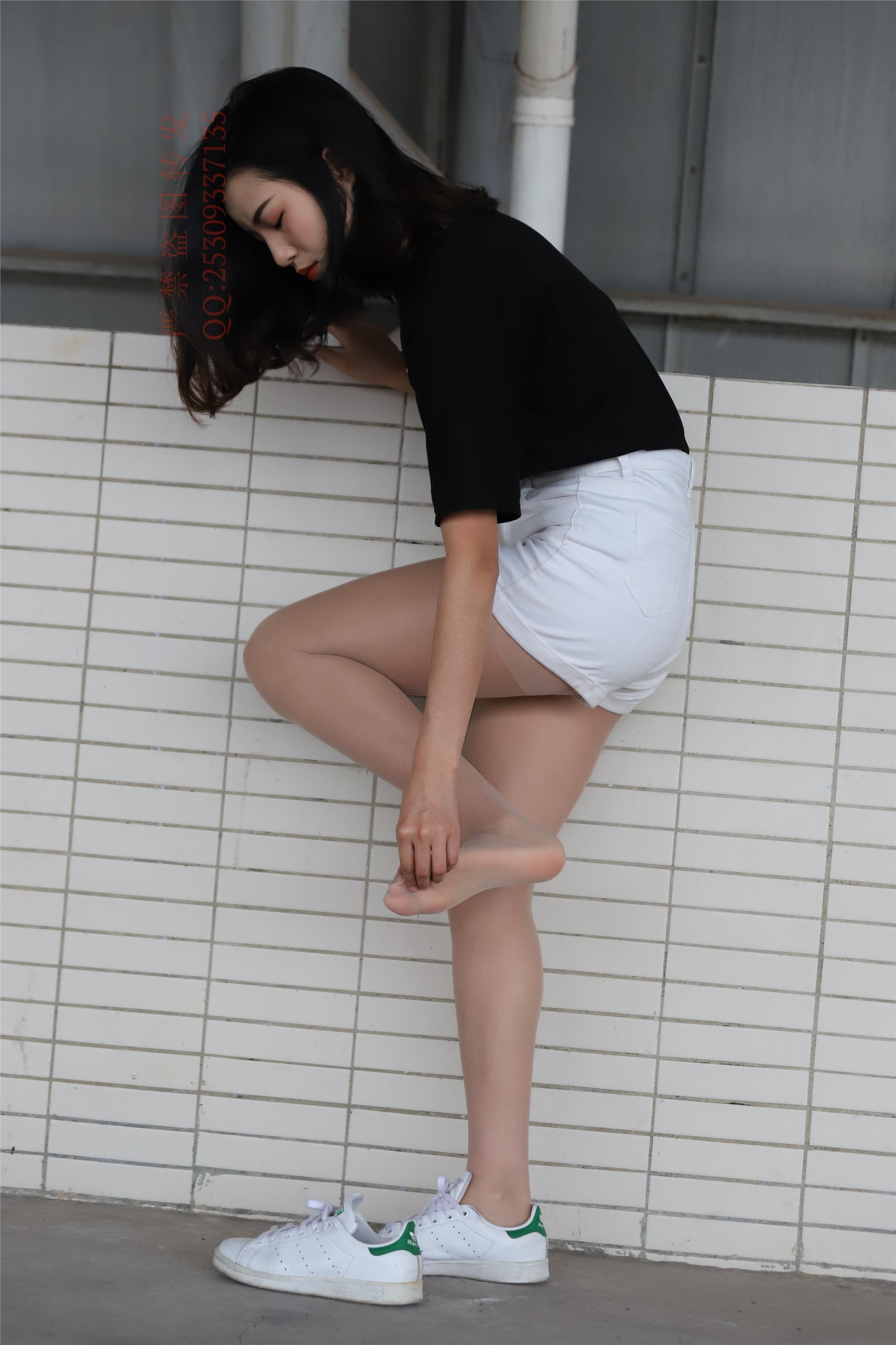 大西瓜套图 2018 7.8月活动模特二贝壳头户外肉si船袜3