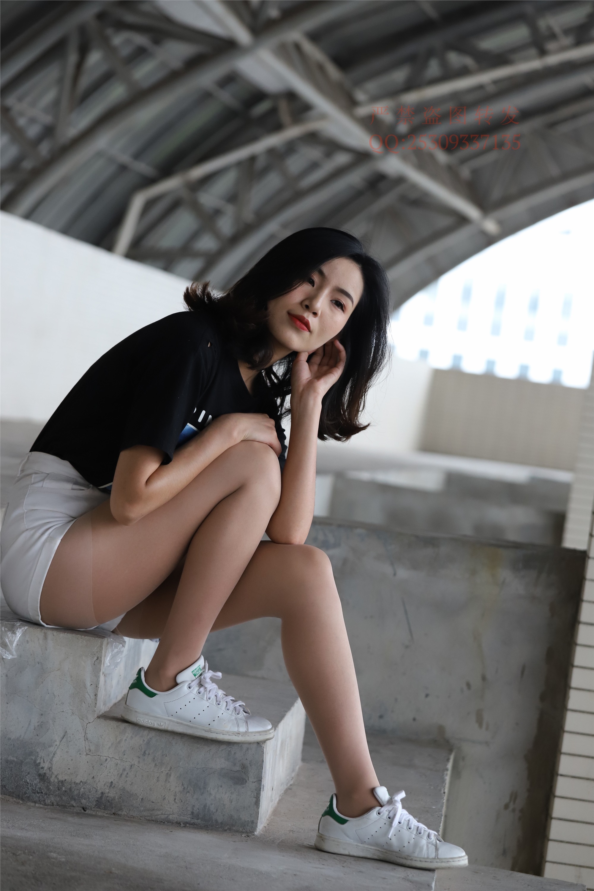 大西瓜套图 2018 7.8月活动模特二贝壳头户外肉si船袜3