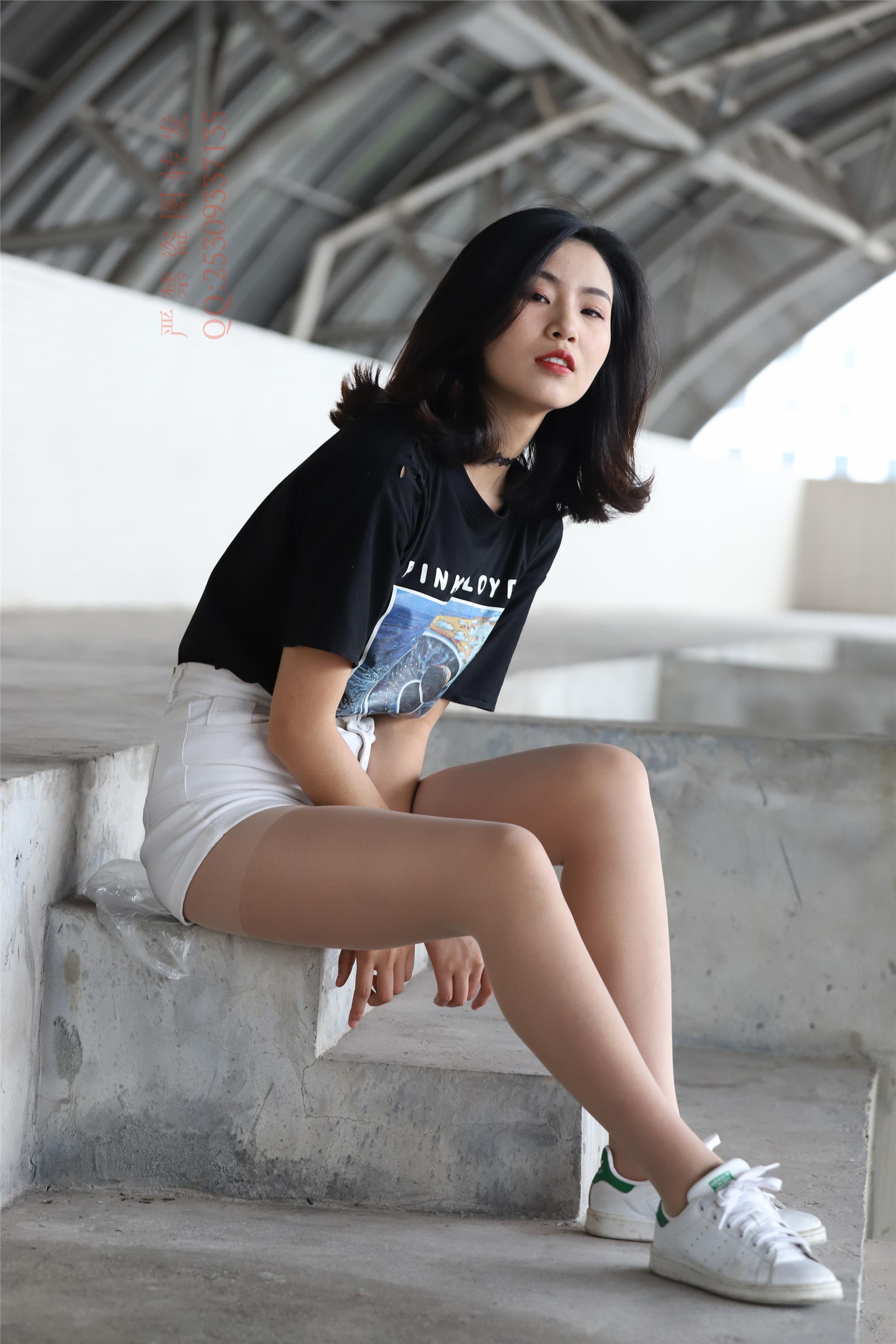 大西瓜套图 2018 7.8月活动模特二贝壳头户外肉si船袜3