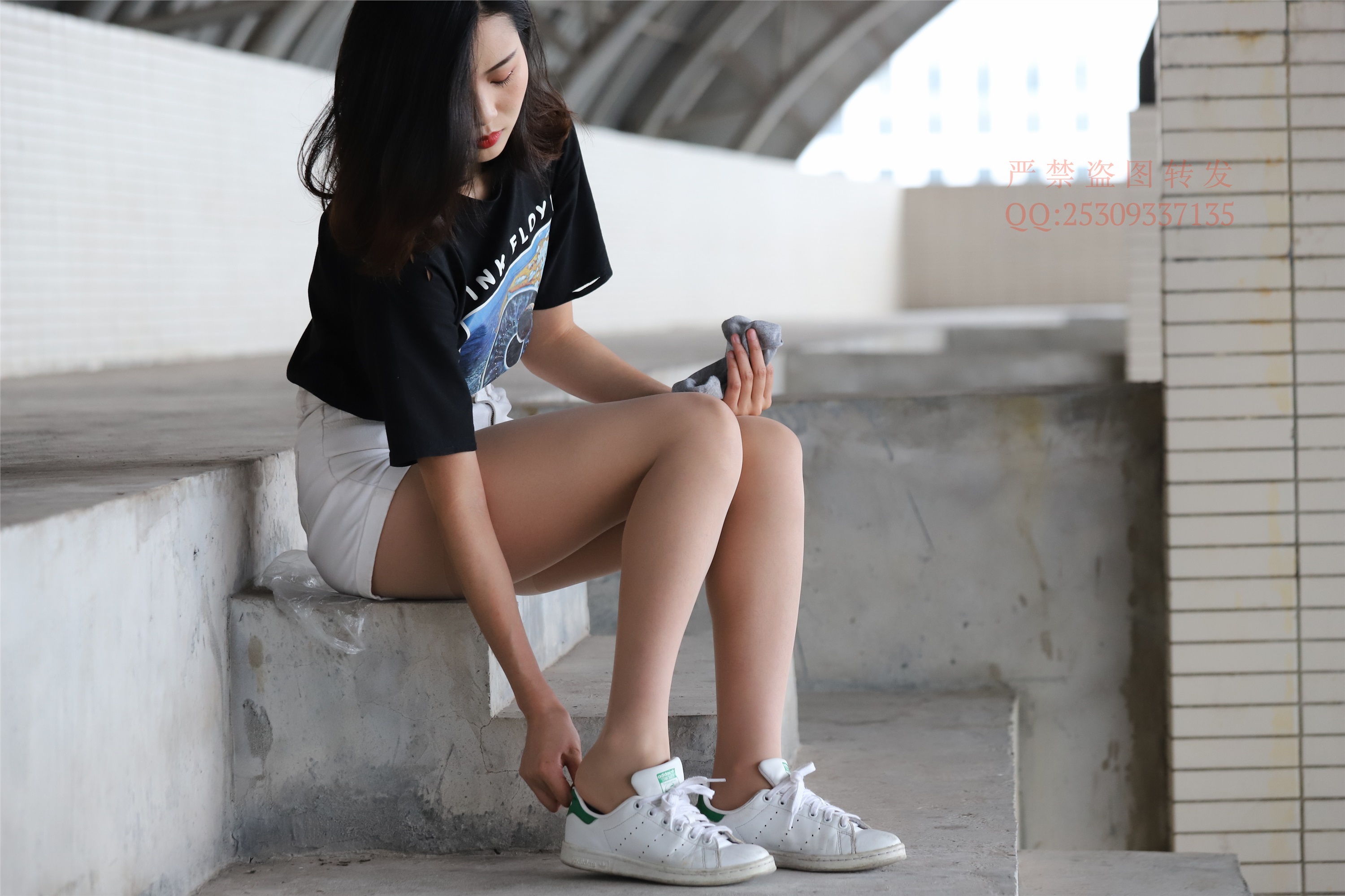 大西瓜套图 2018 7.8月活动模特二贝壳头户外肉si船袜3