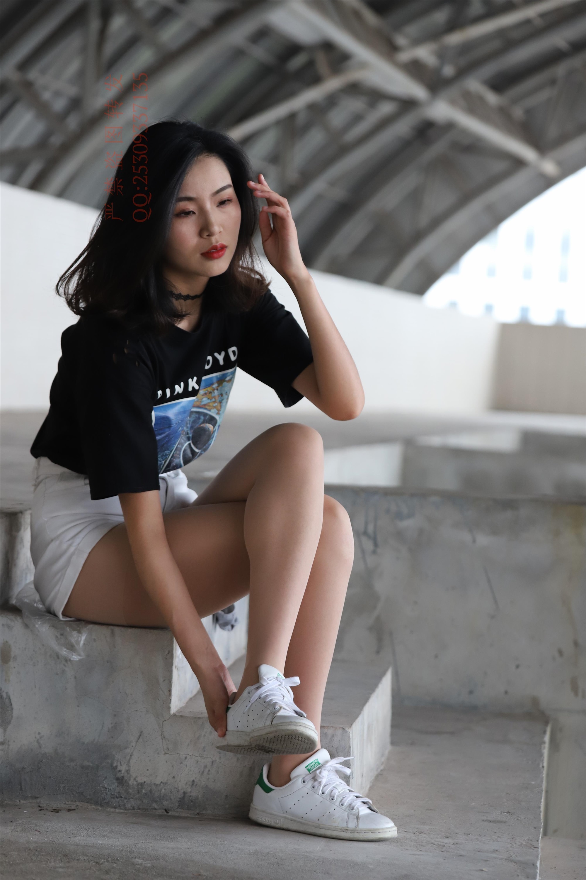 大西瓜套图 2018 7.8月活动模特二贝壳头户外肉si船袜3