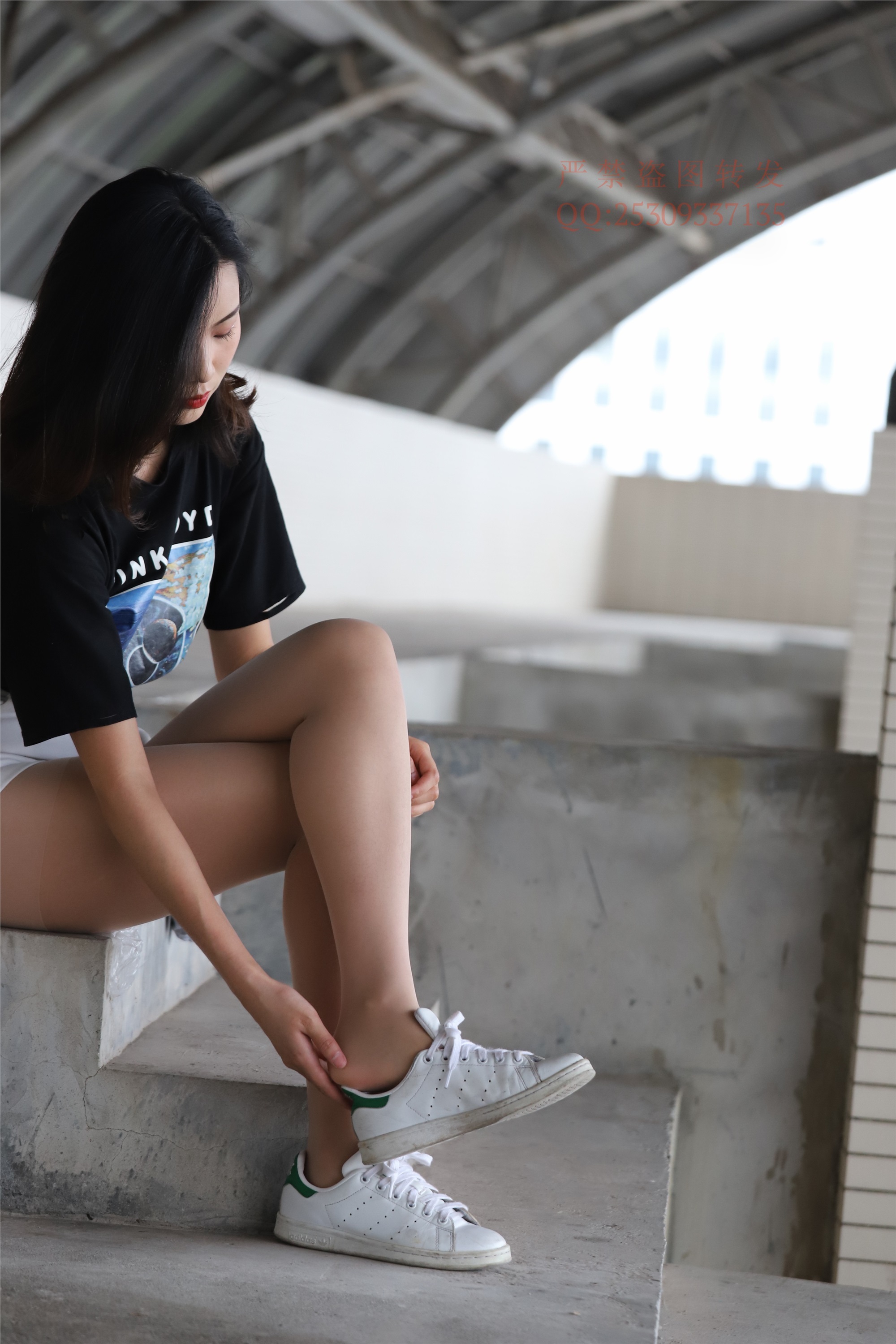 大西瓜套图 2018 7.8月活动模特二贝壳头户外肉si船袜3