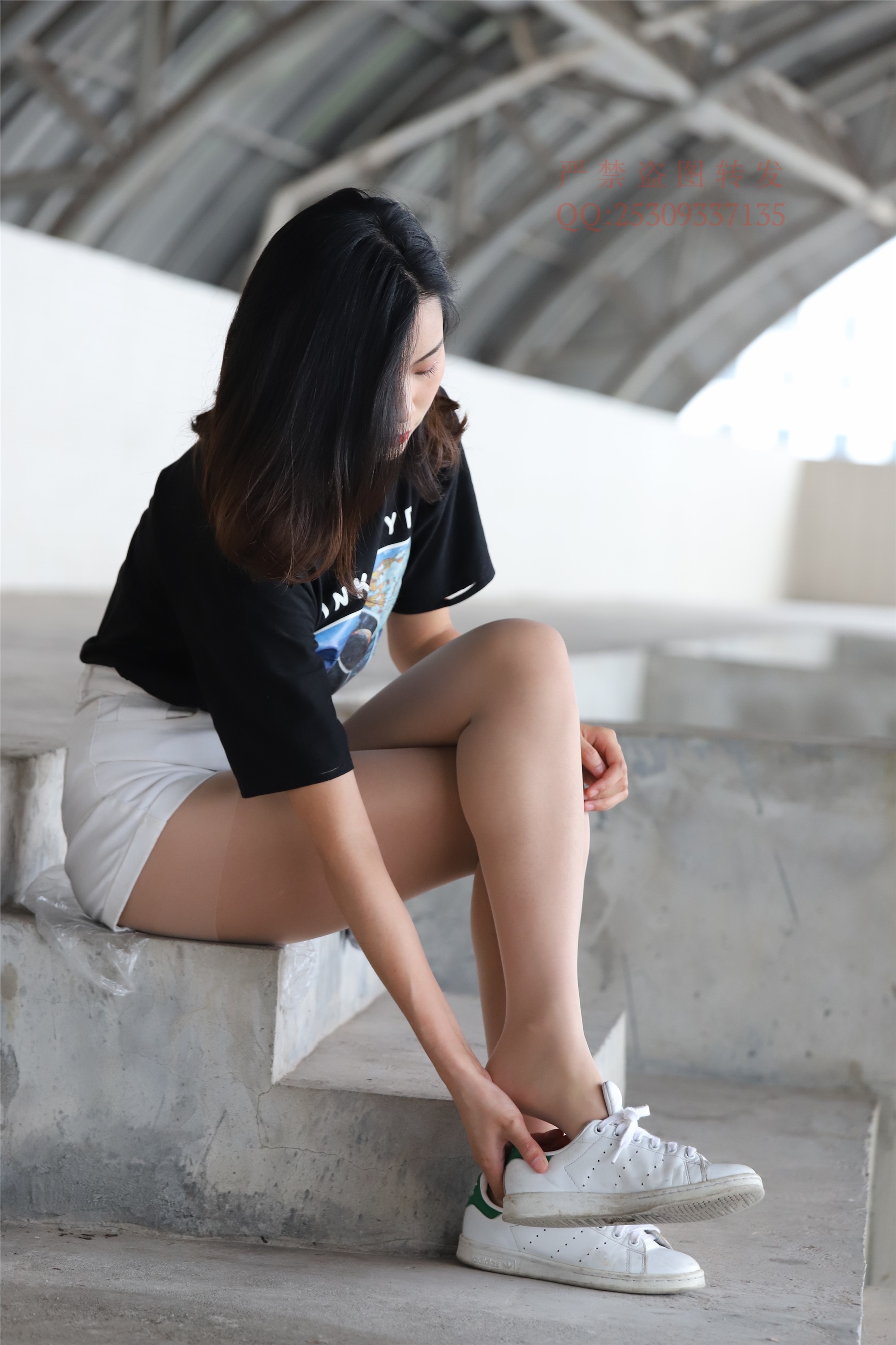 大西瓜套图 2018 7.8月活动模特二贝壳头户外肉si船袜3