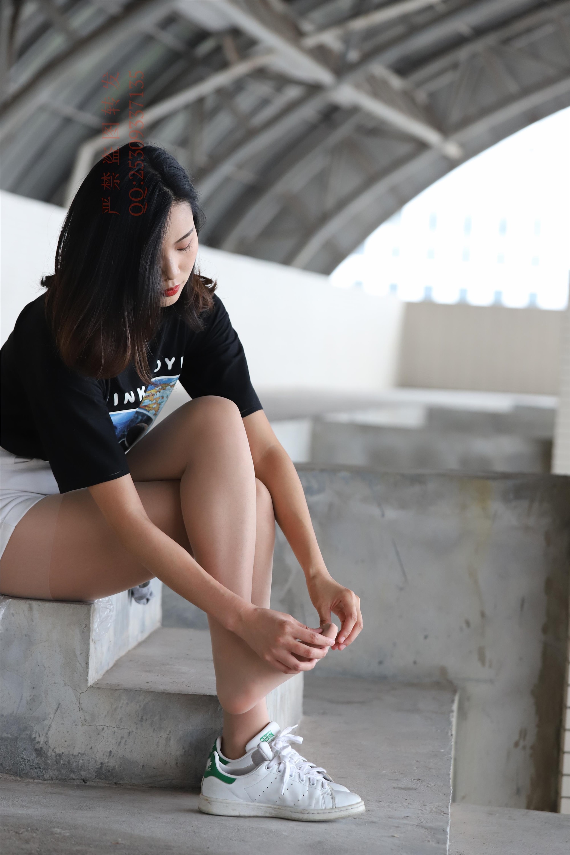 大西瓜套图 2018 7.8月活动模特二贝壳头户外肉si船袜3