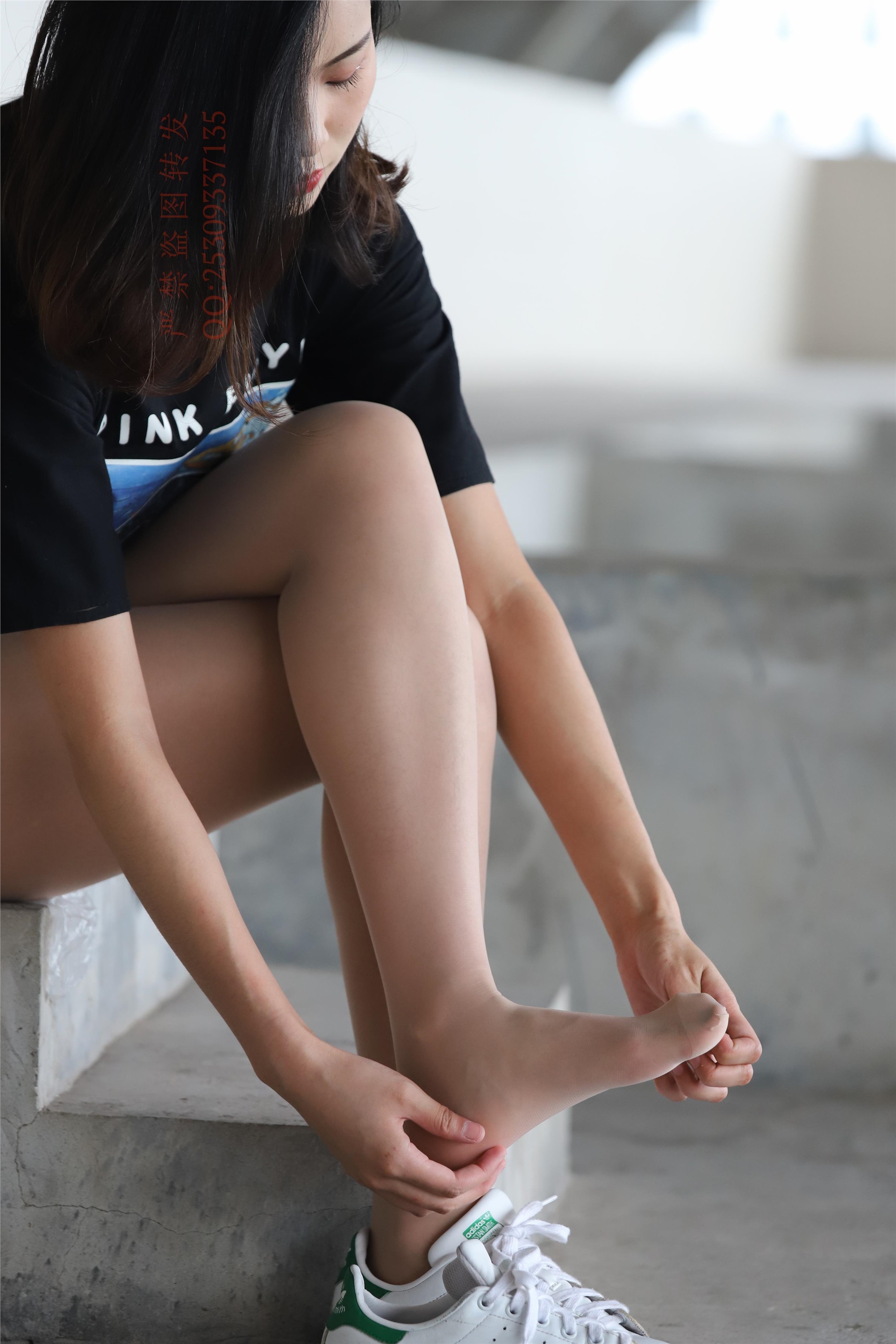 大西瓜套图 2018 7.8月活动模特二贝壳头户外肉si船袜3