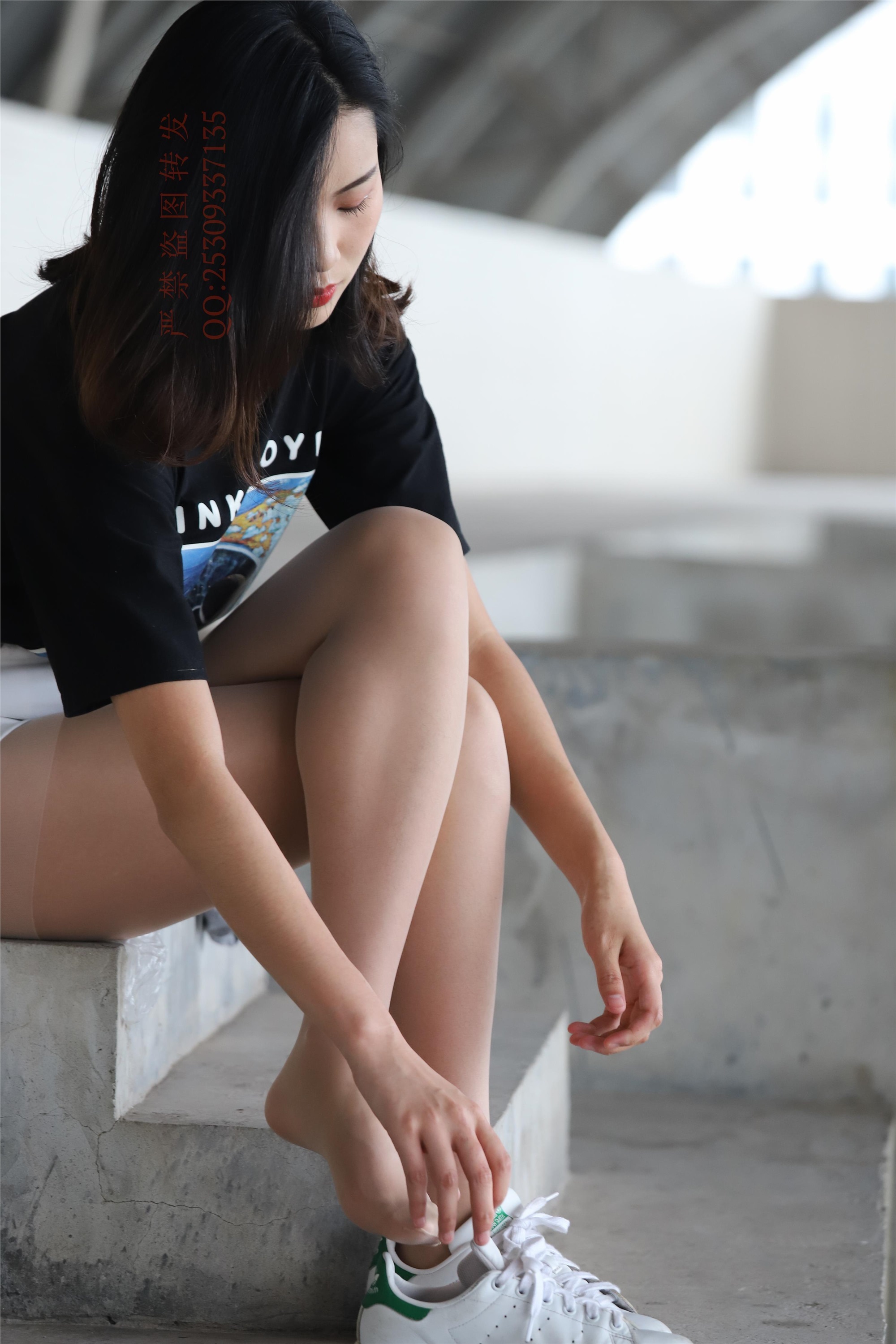 大西瓜套图 2018 7.8月活动模特二贝壳头户外肉si船袜3