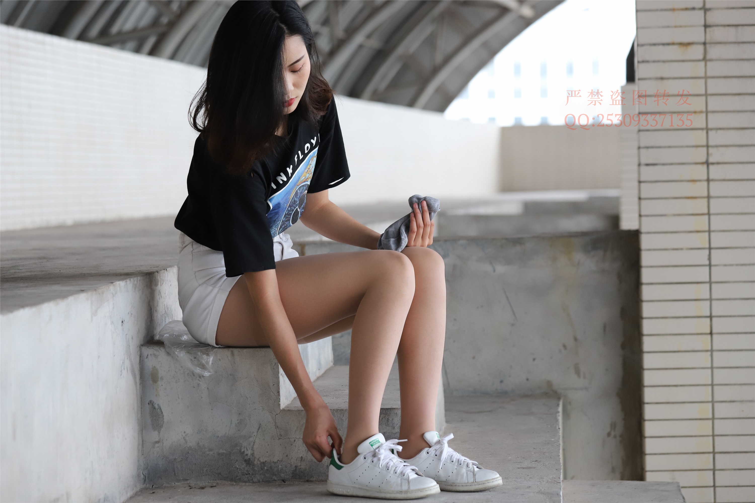 大西瓜套图 2018 7.8月活动模特二贝壳头户外肉si船袜3