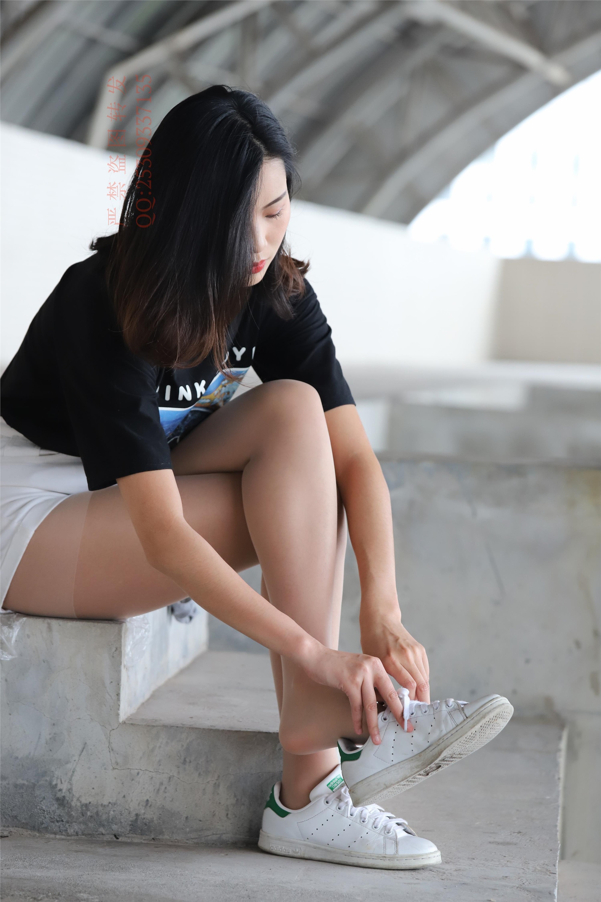 大西瓜套图 2018 7.8月活动模特二贝壳头户外肉si船袜3