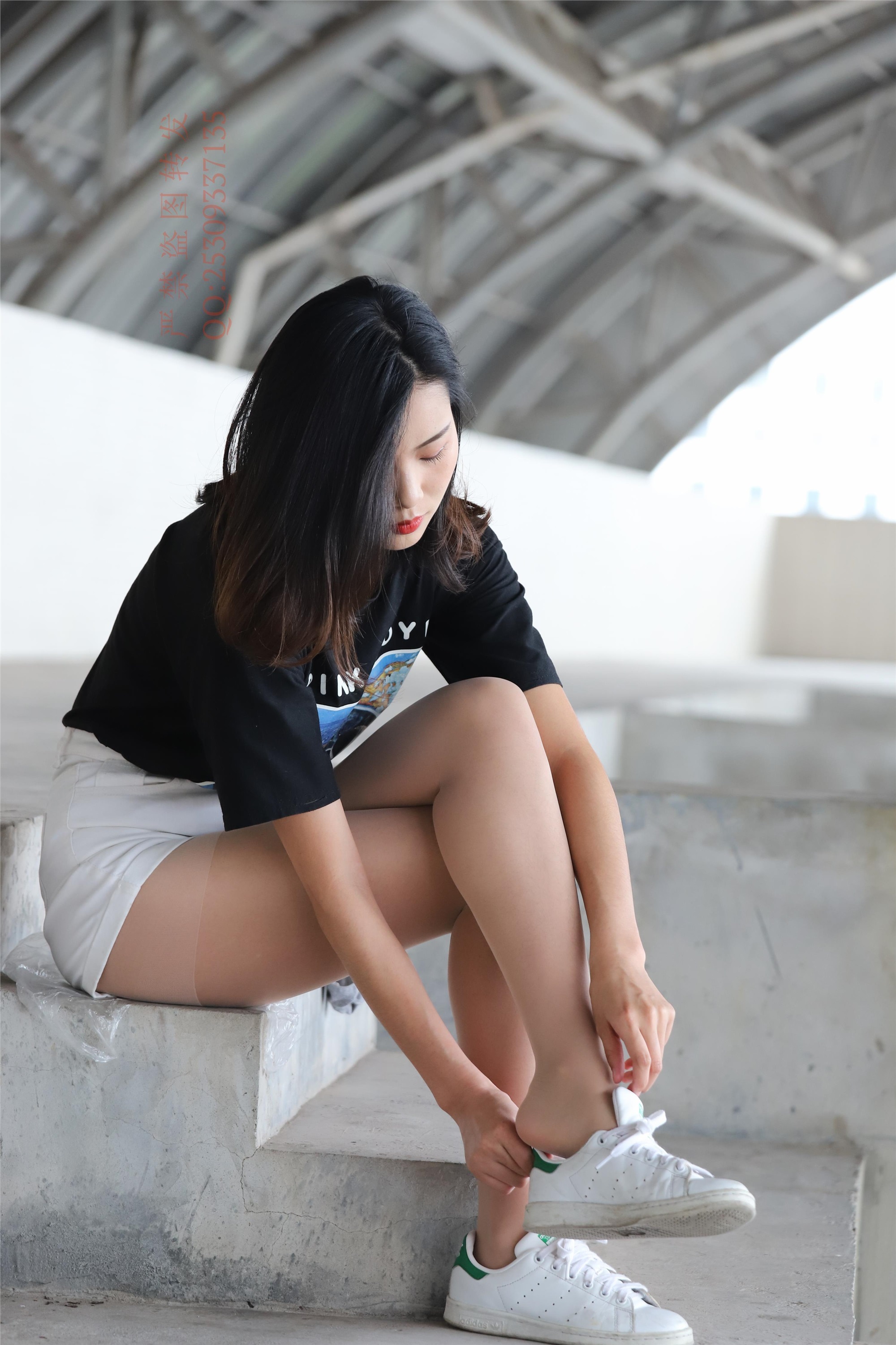 大西瓜套图 2018 7.8月活动模特二贝壳头户外肉si船袜3