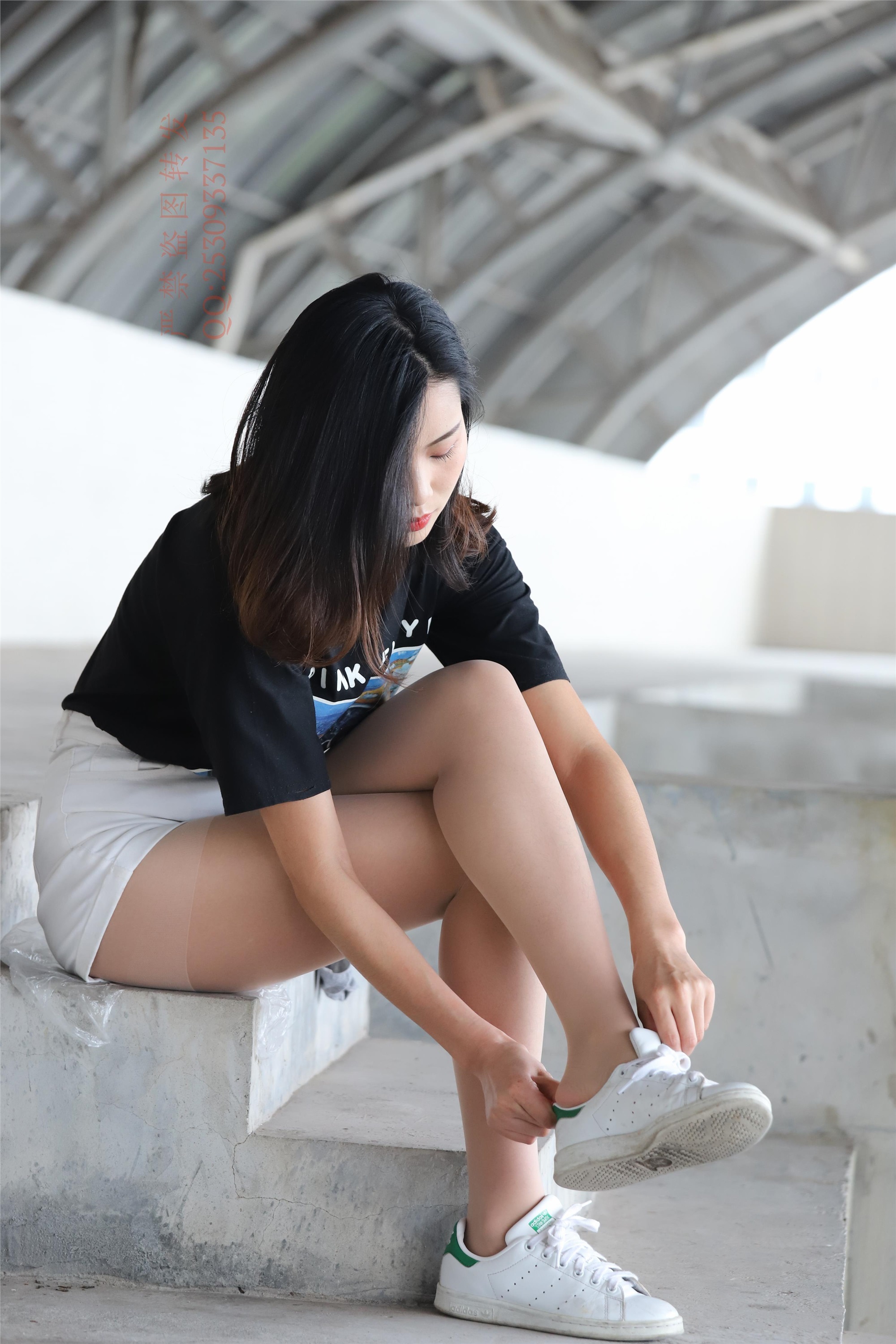 大西瓜套图 2018 7.8月活动模特二贝壳头户外肉si船袜3