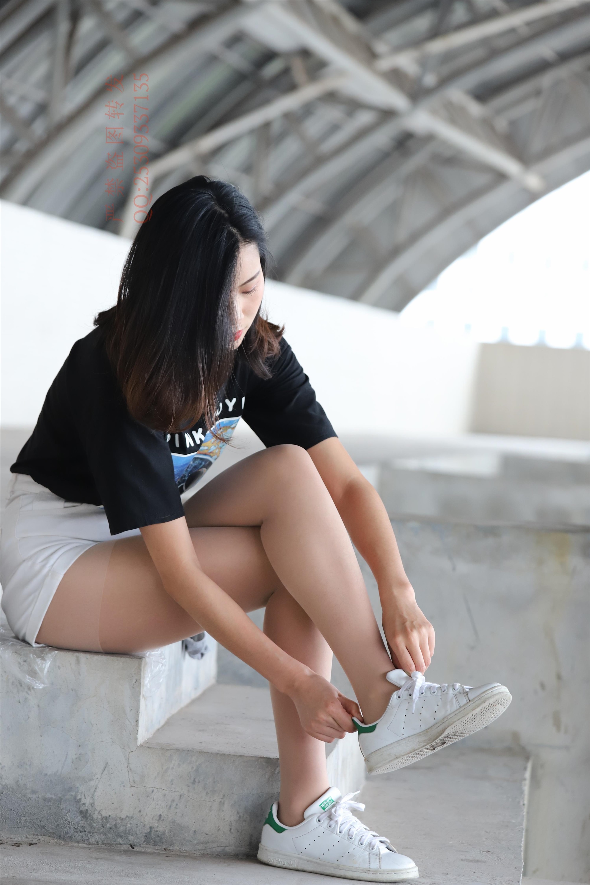 大西瓜套图 2018 7.8月活动模特二贝壳头户外肉si船袜3