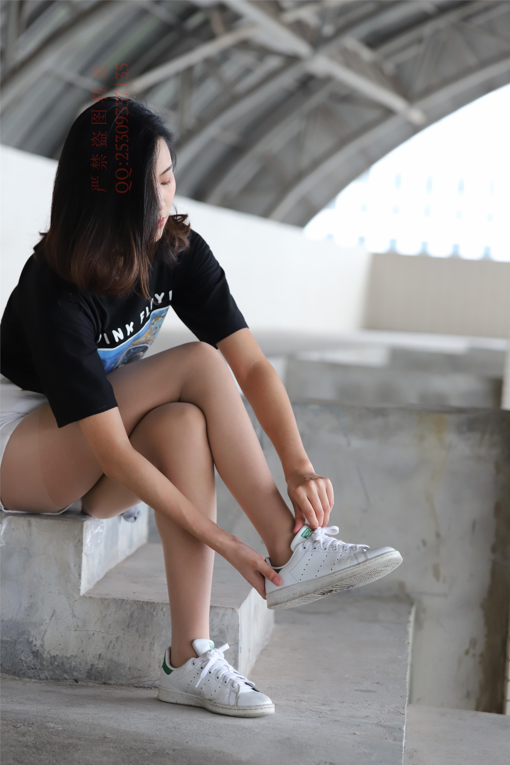 大西瓜套图 2018 7.8月活动模特二贝壳头户外肉si船袜3