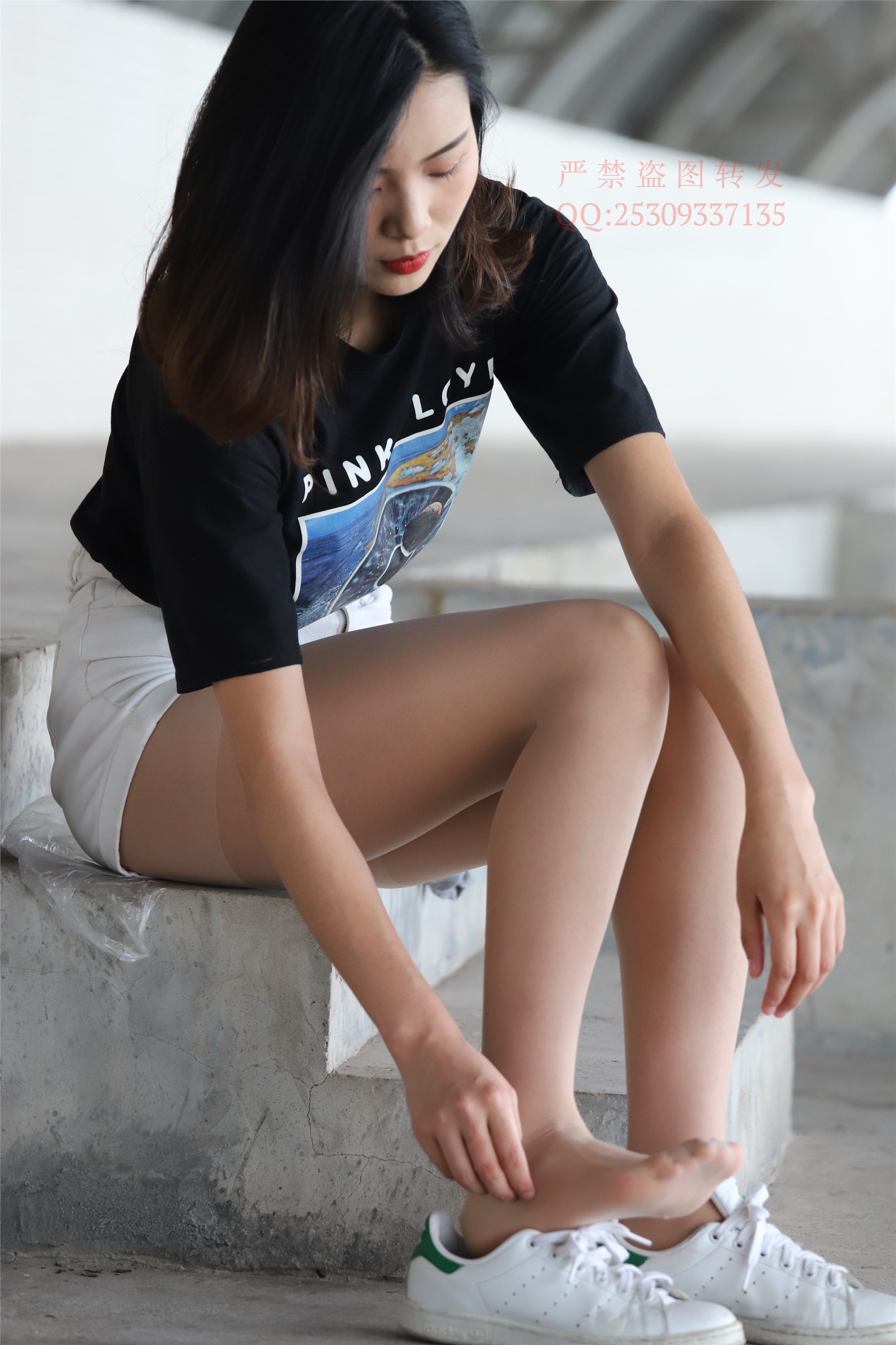 大西瓜套图 2018 7.8月活动模特二贝壳头户外肉si船袜3