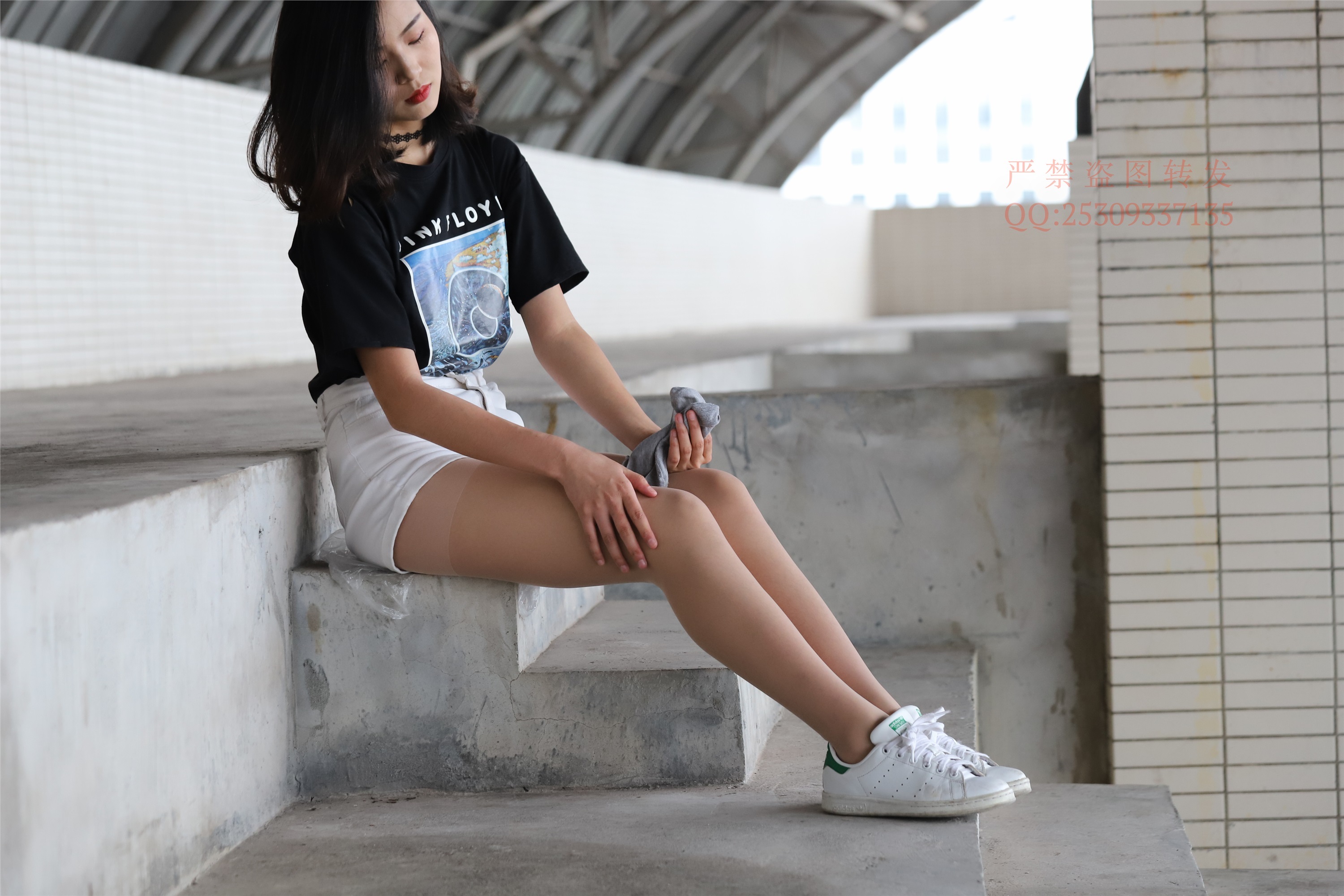 大西瓜套图 2018 7.8月活动模特二贝壳头户外肉si船袜3