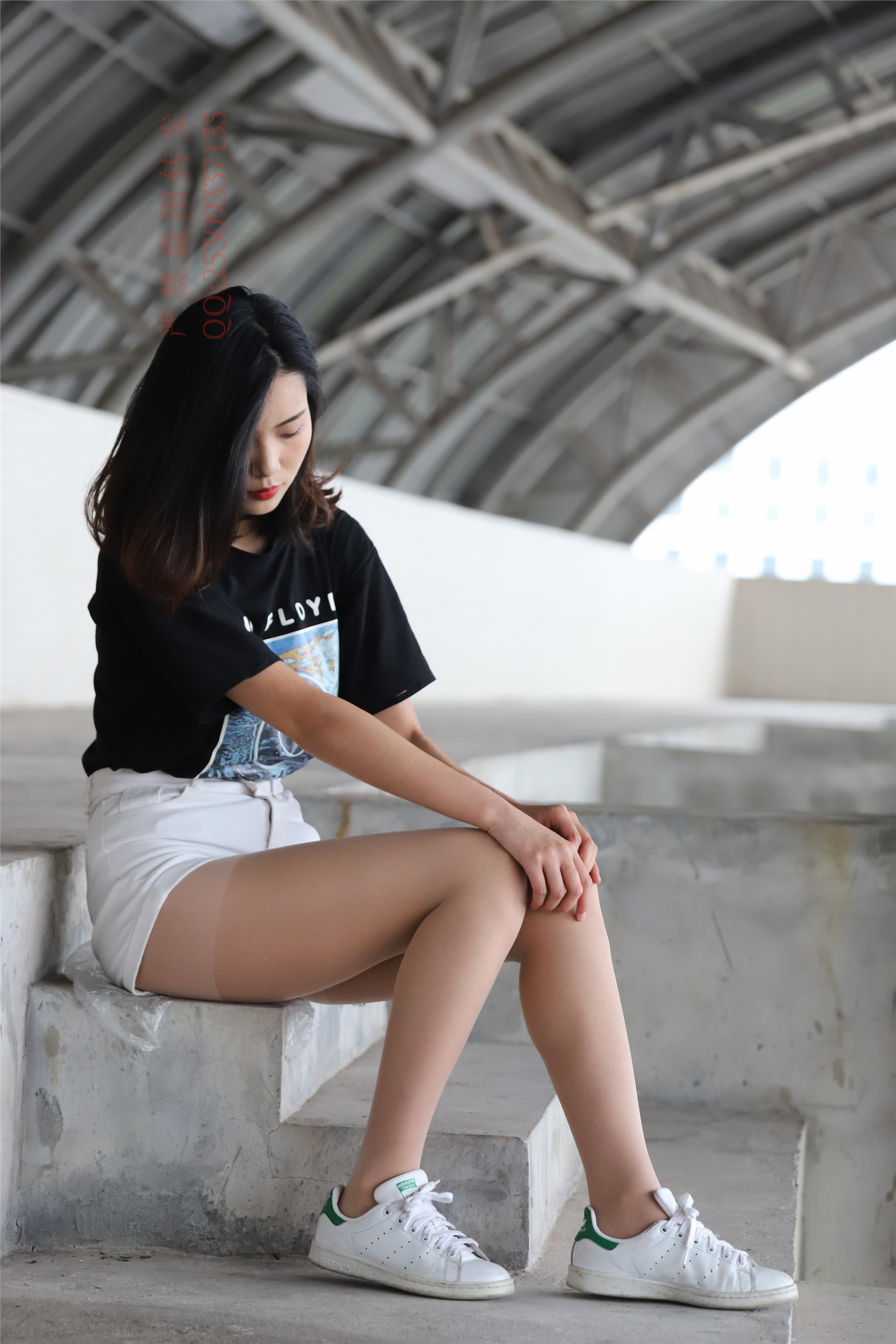 大西瓜套图 2018 7.8月活动模特二贝壳头户外肉si船袜3