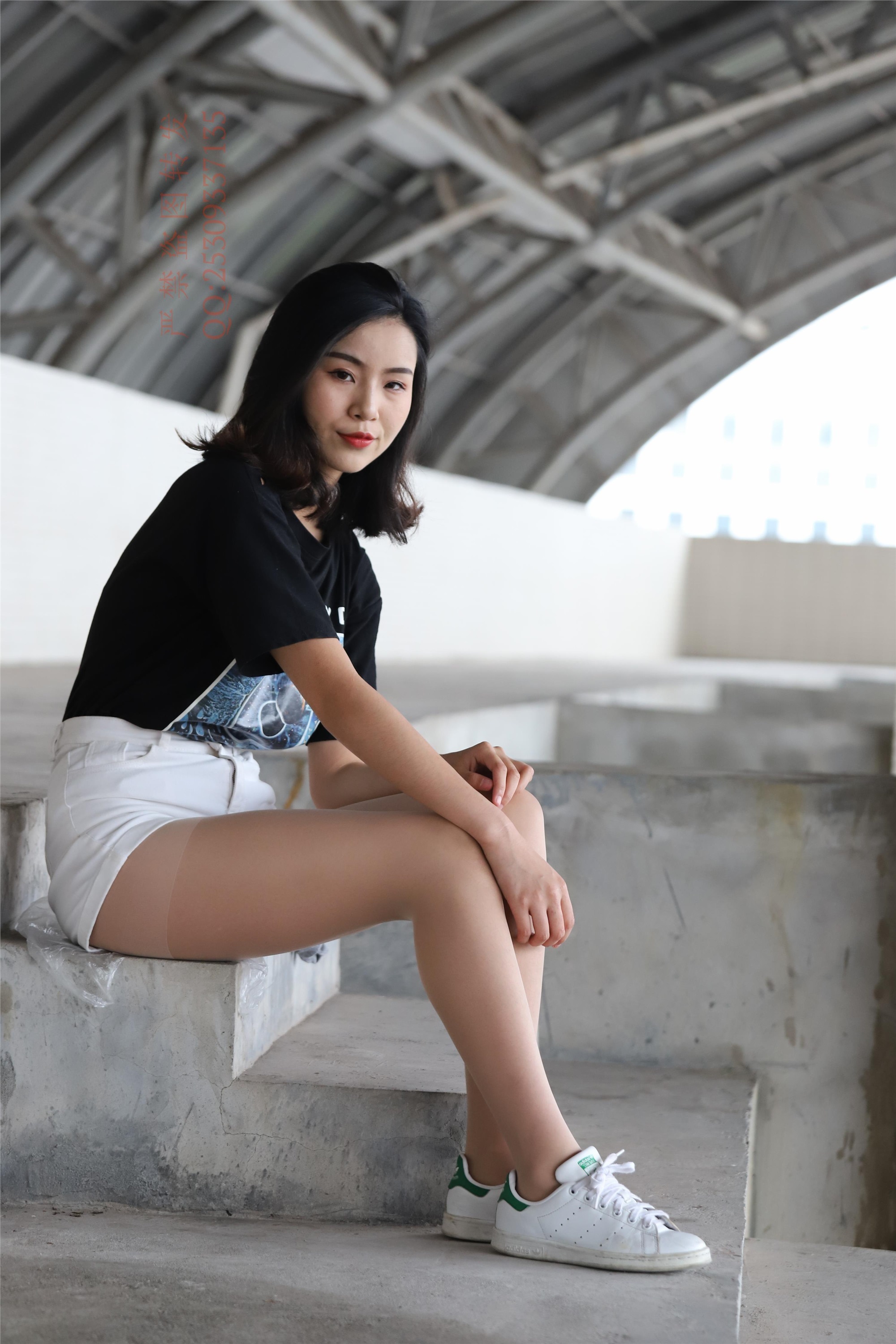 大西瓜套图 2018 7.8月活动模特二贝壳头户外肉si船袜3