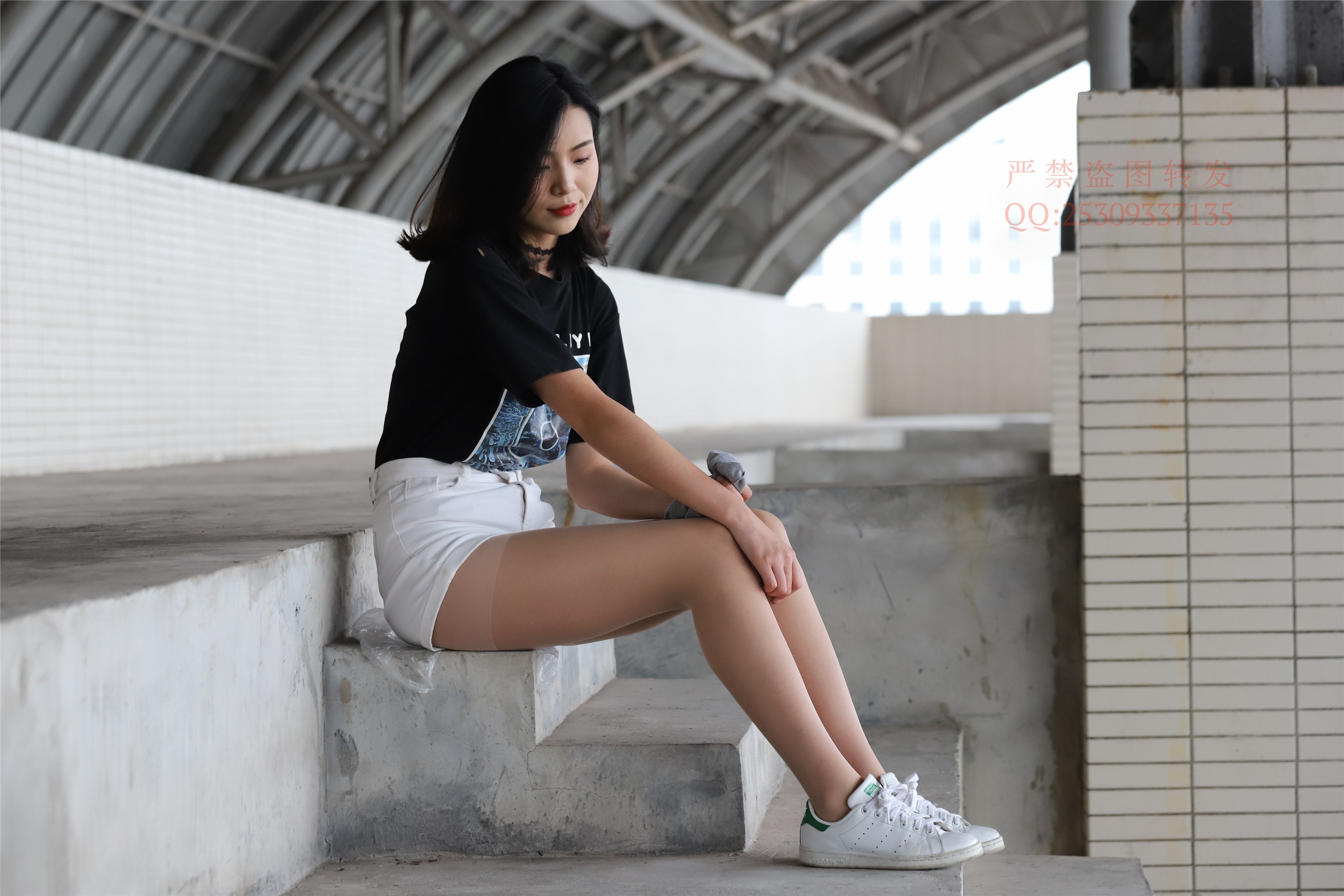 大西瓜套图 2018 7.8月活动模特二贝壳头户外肉si船袜3