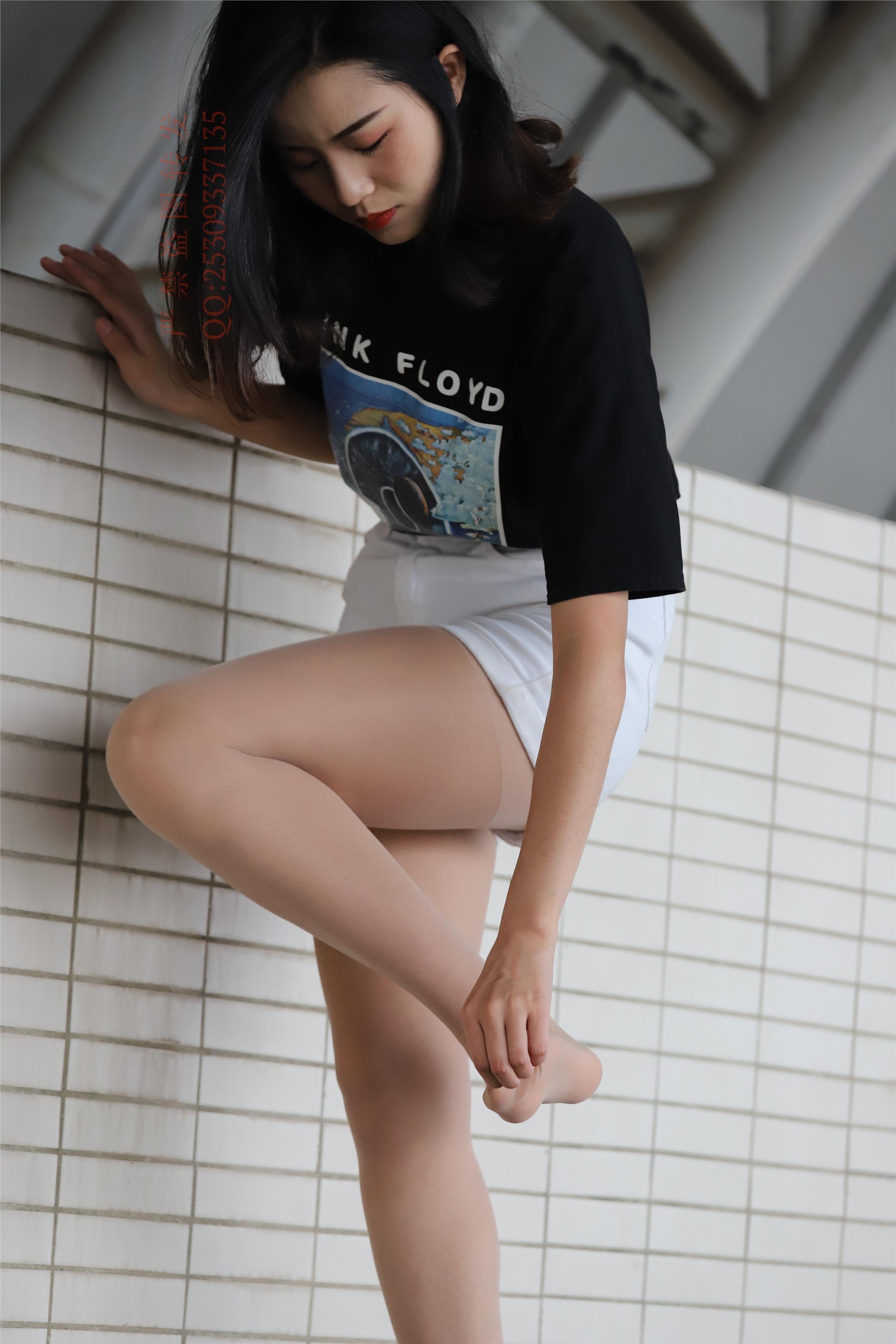 大西瓜套图 2018 7.8月活动模特二贝壳头户外肉si船袜3