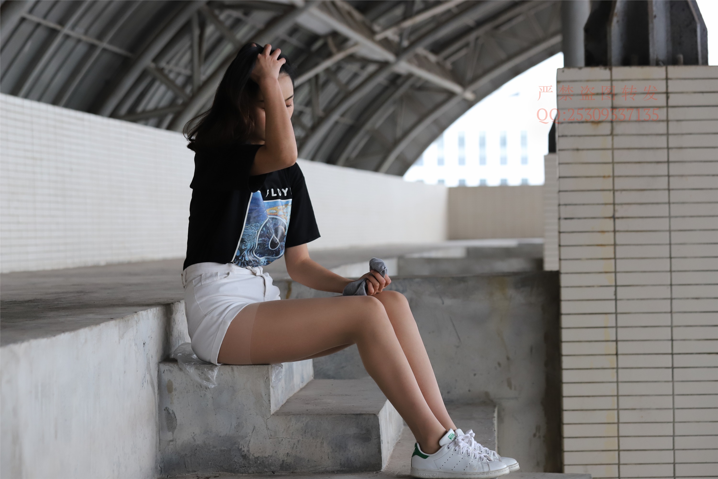 大西瓜套图 2018 7.8月活动模特二贝壳头户外肉si船袜3