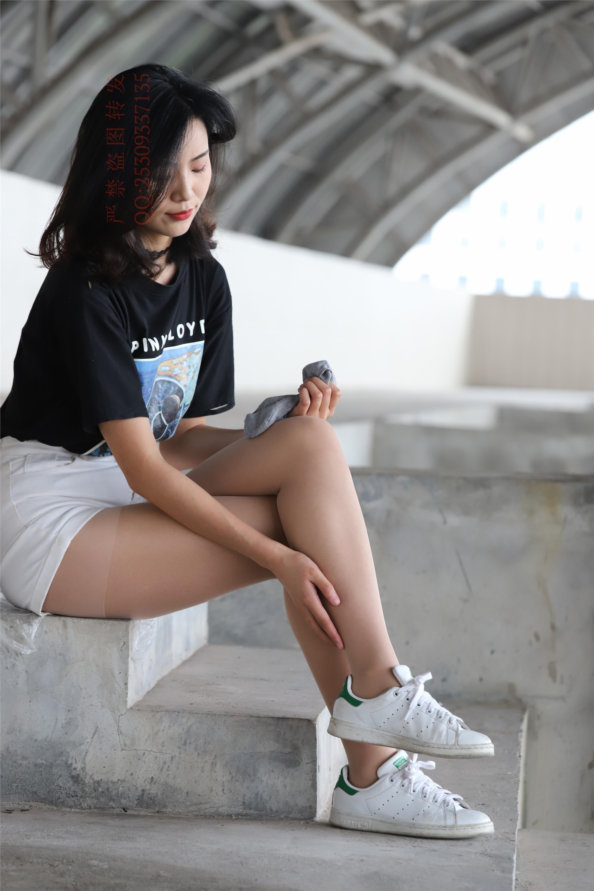 大西瓜套图 2018 7.8月活动模特二贝壳头户外肉si船袜3