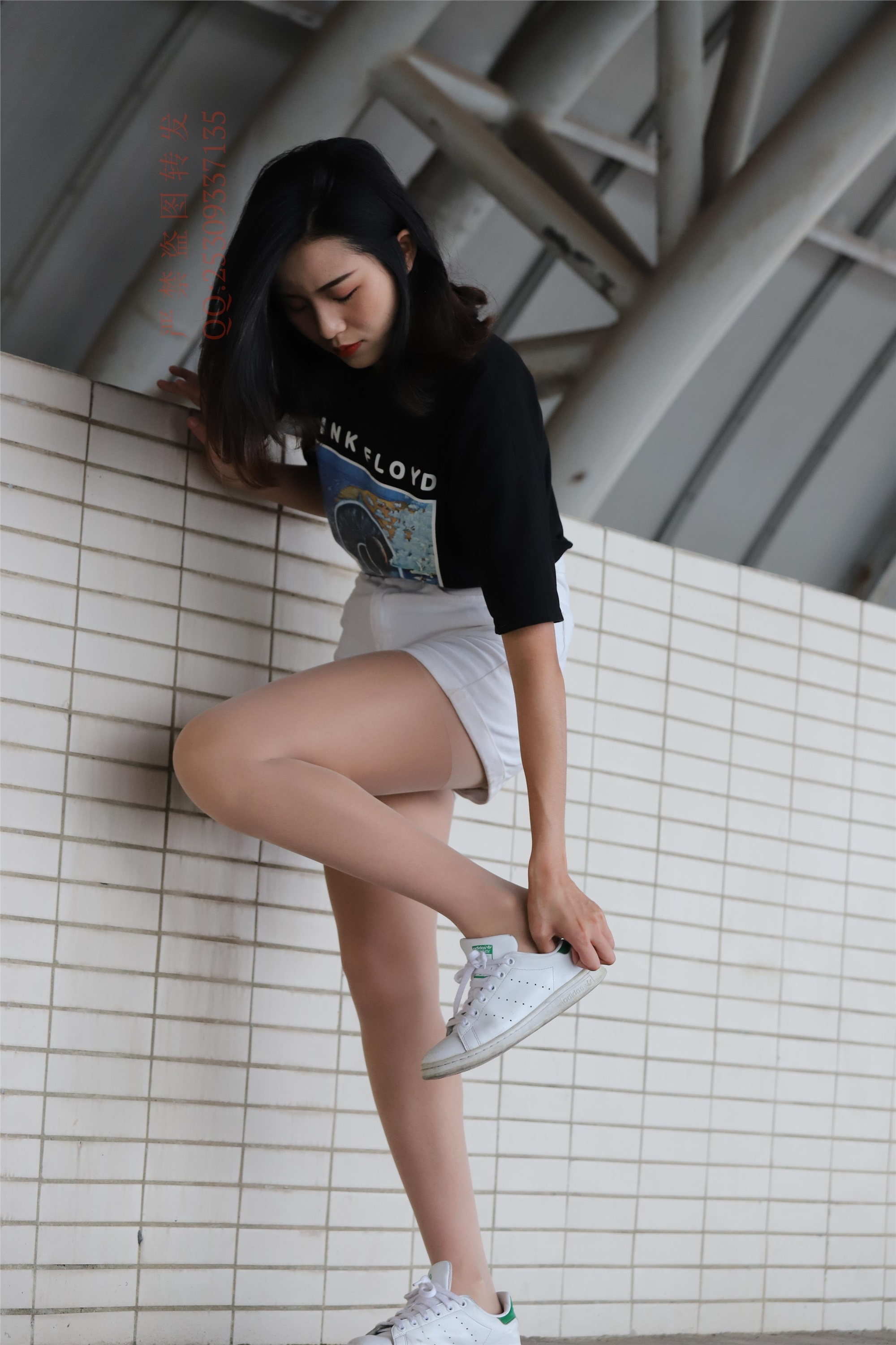 大西瓜套图 2018 7.8月活动模特二贝壳头户外肉si船袜3