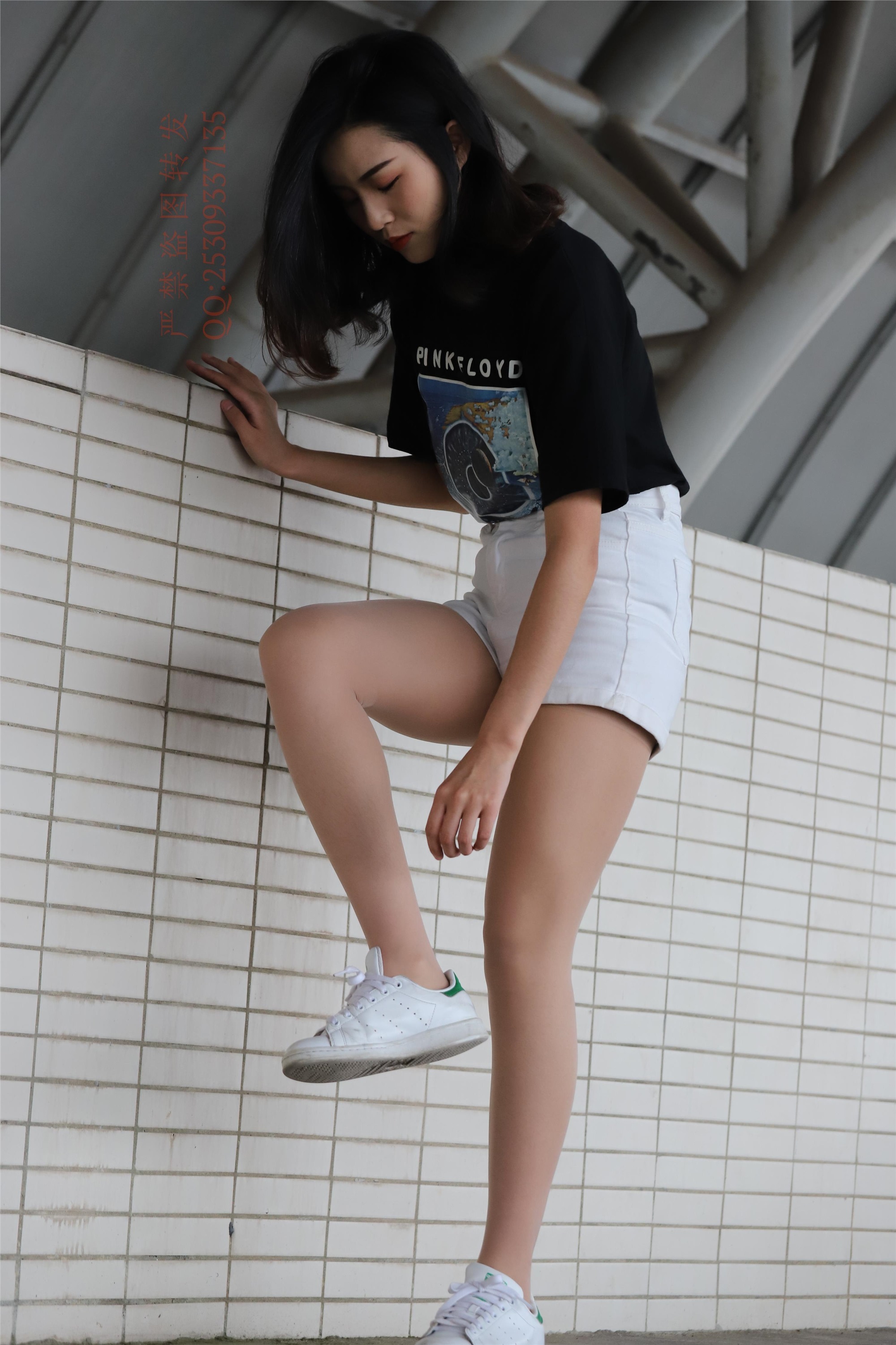 大西瓜套图 2018 7.8月活动模特二贝壳头户外肉si船袜3