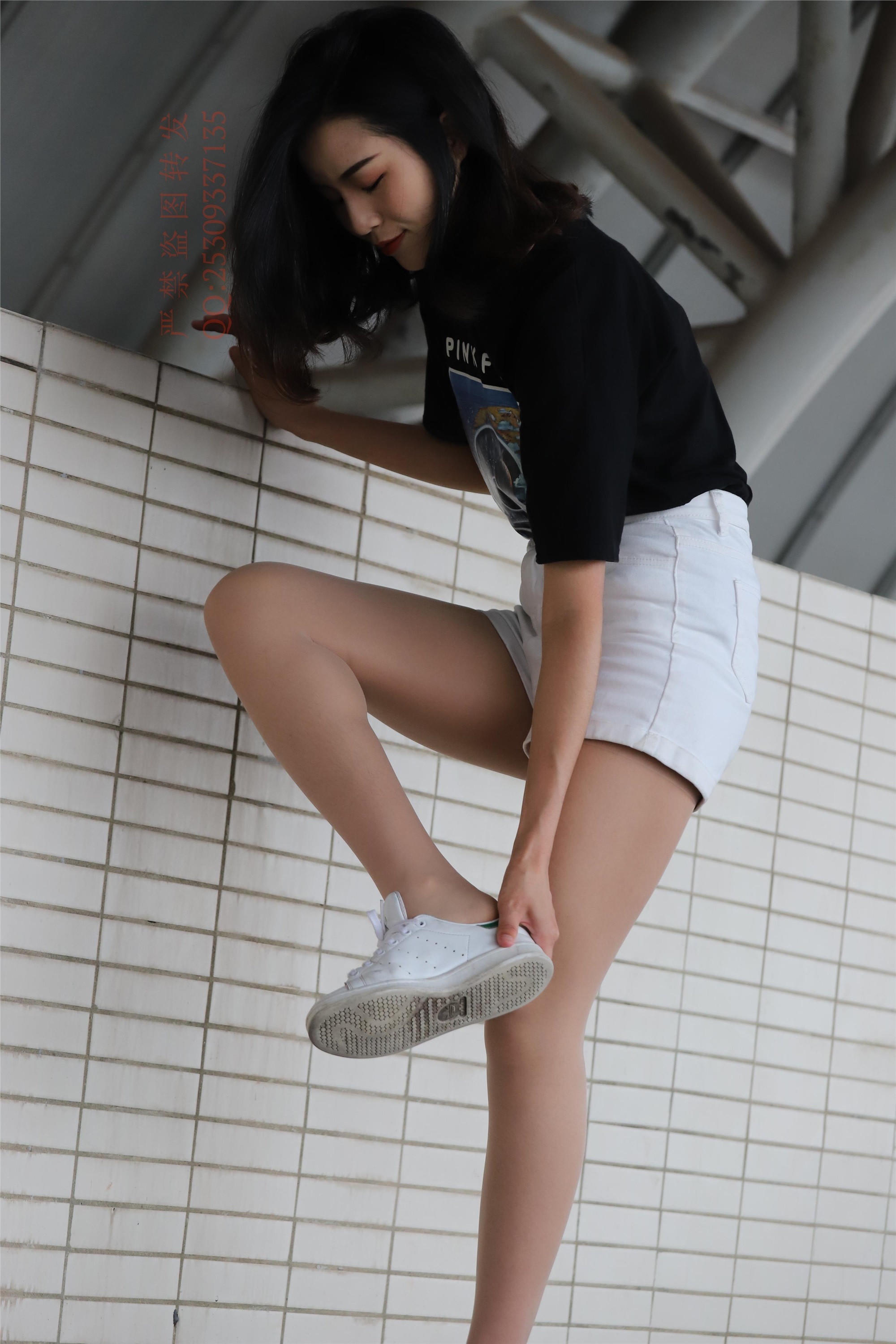 大西瓜套图 2018 7.8月活动模特二贝壳头户外肉si船袜3