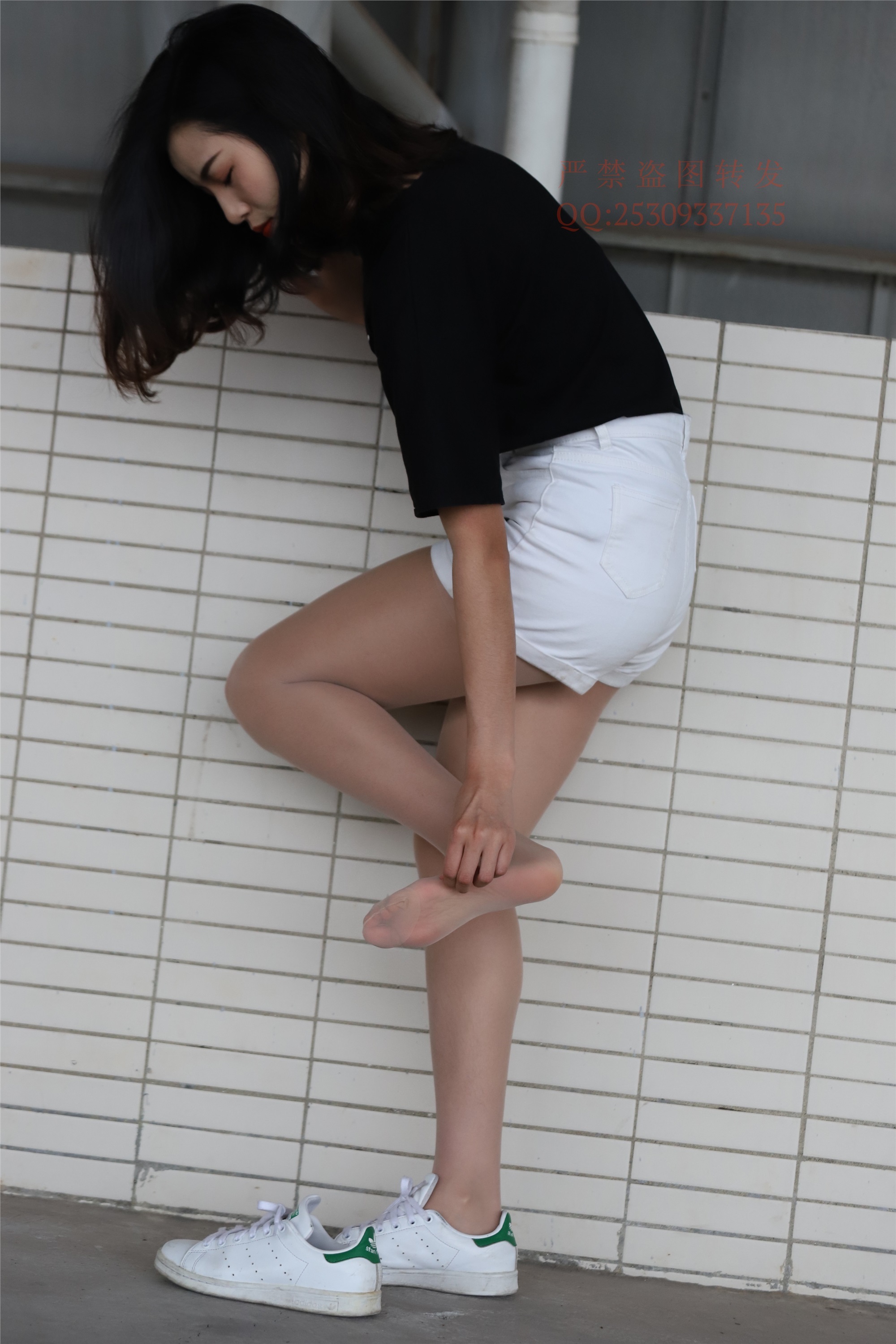 大西瓜套图 2018 7.8月活动模特二贝壳头户外肉si船袜4