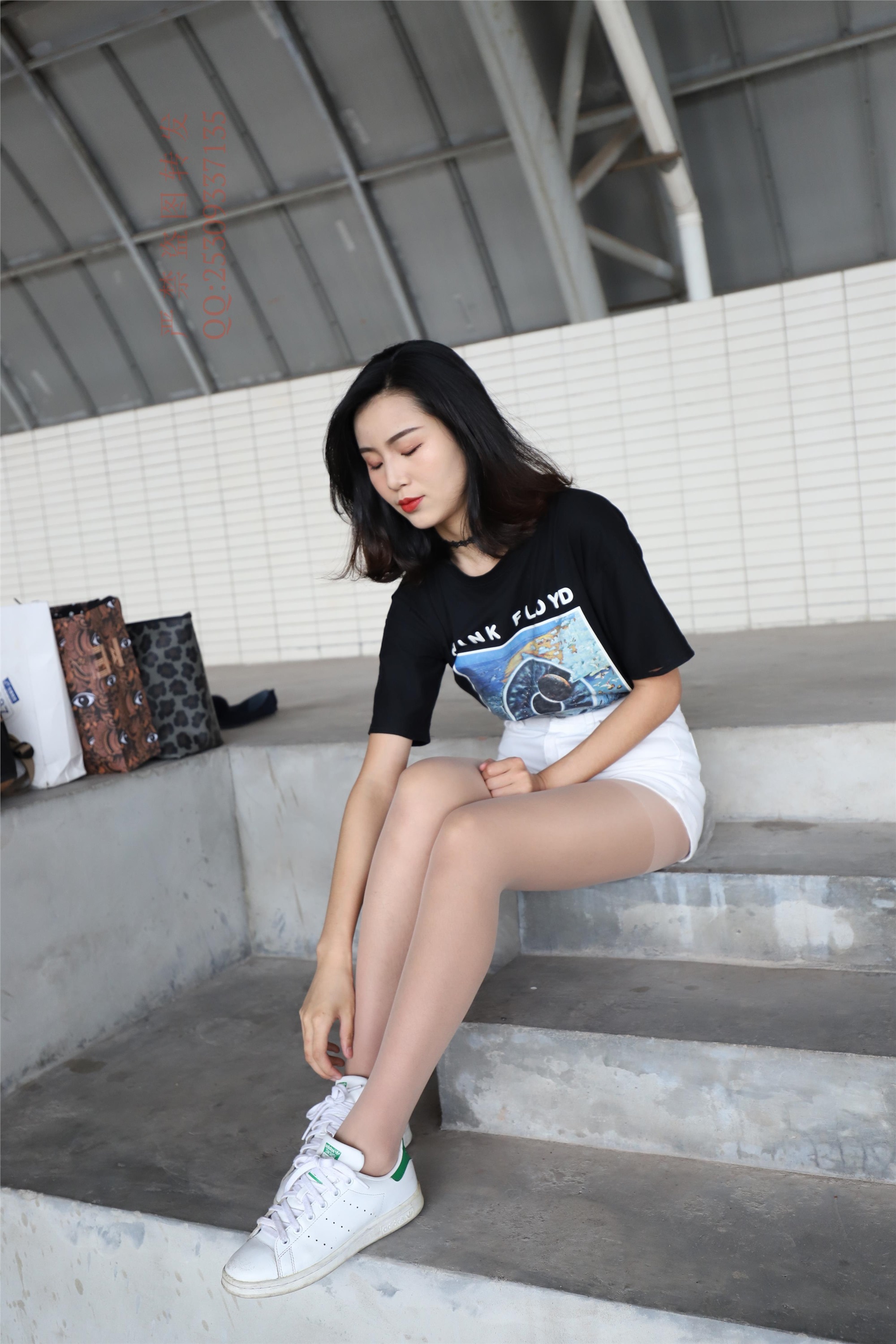 大西瓜套图 2018 7.8月活动模特二贝壳头户外肉si船袜4